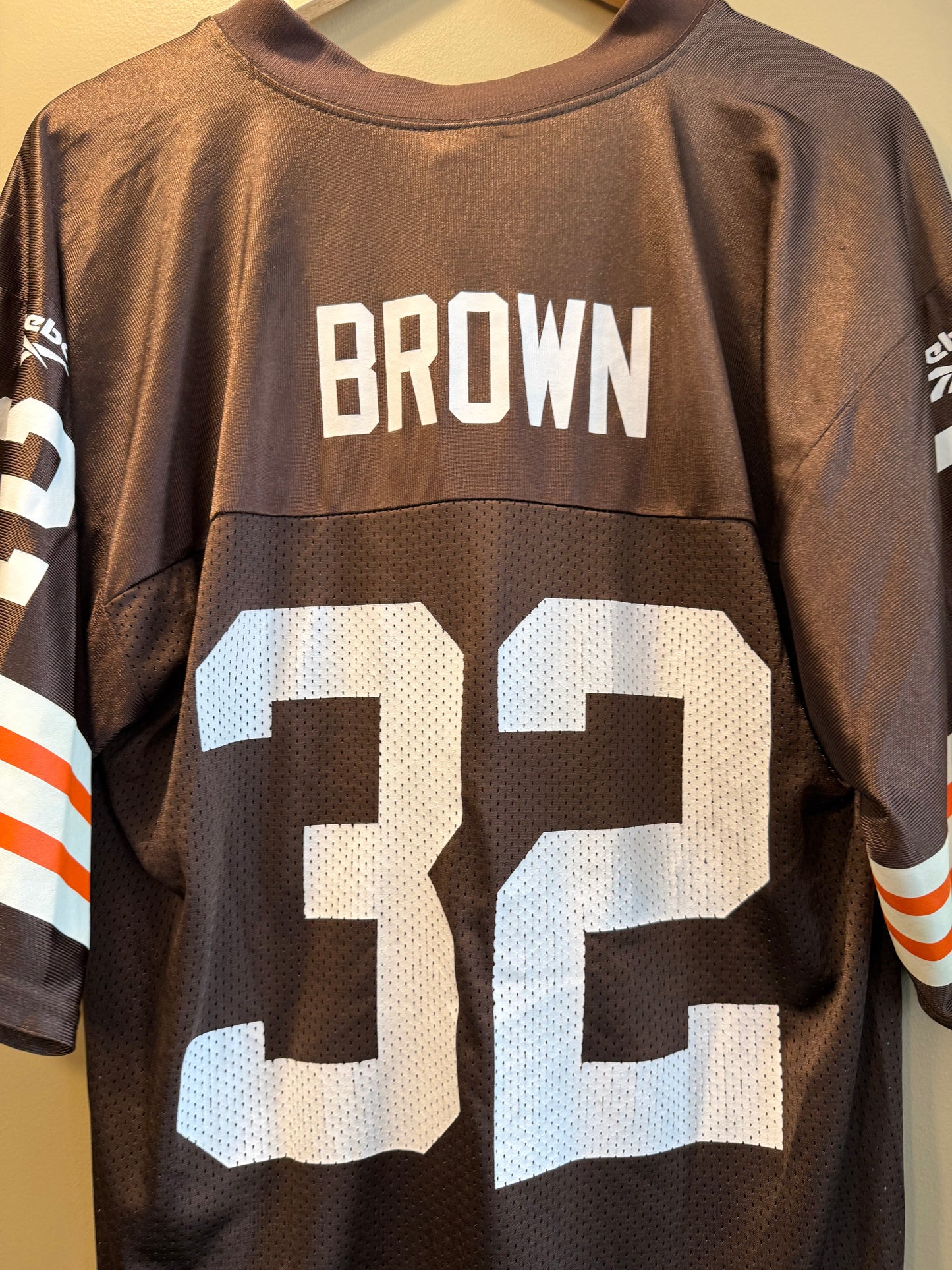 Vintage NFL Throwbacks Cleveland Browns Jim Brown Football Jersey- M