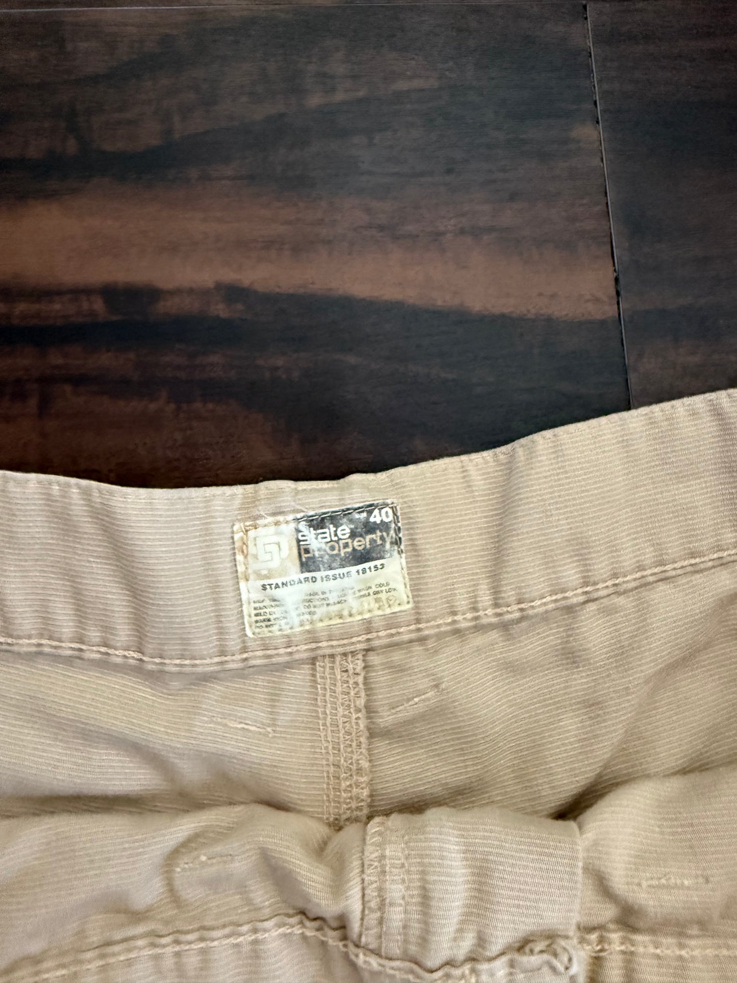 Vintage Y2K State Property Streetwear Light Tan Baggy Pants- 38x31