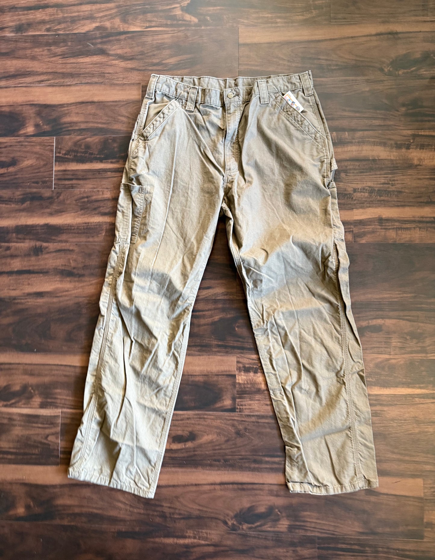 Vintage Carhartt Gray Canvas Carpenter Pants- 36x32