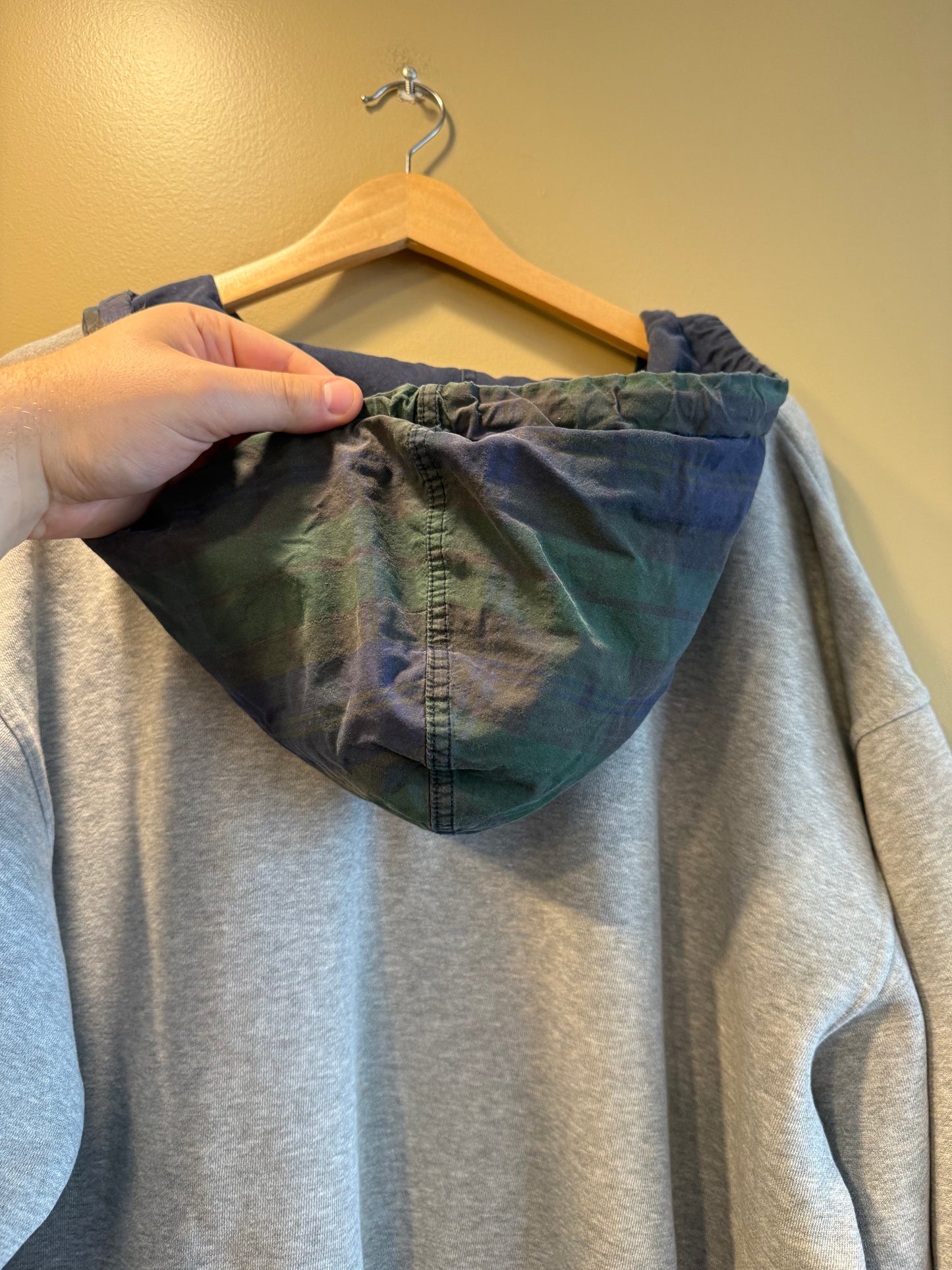 Vintage Nautica Gray Sailing Two-Tone Hoodie Sweatshirt- XL