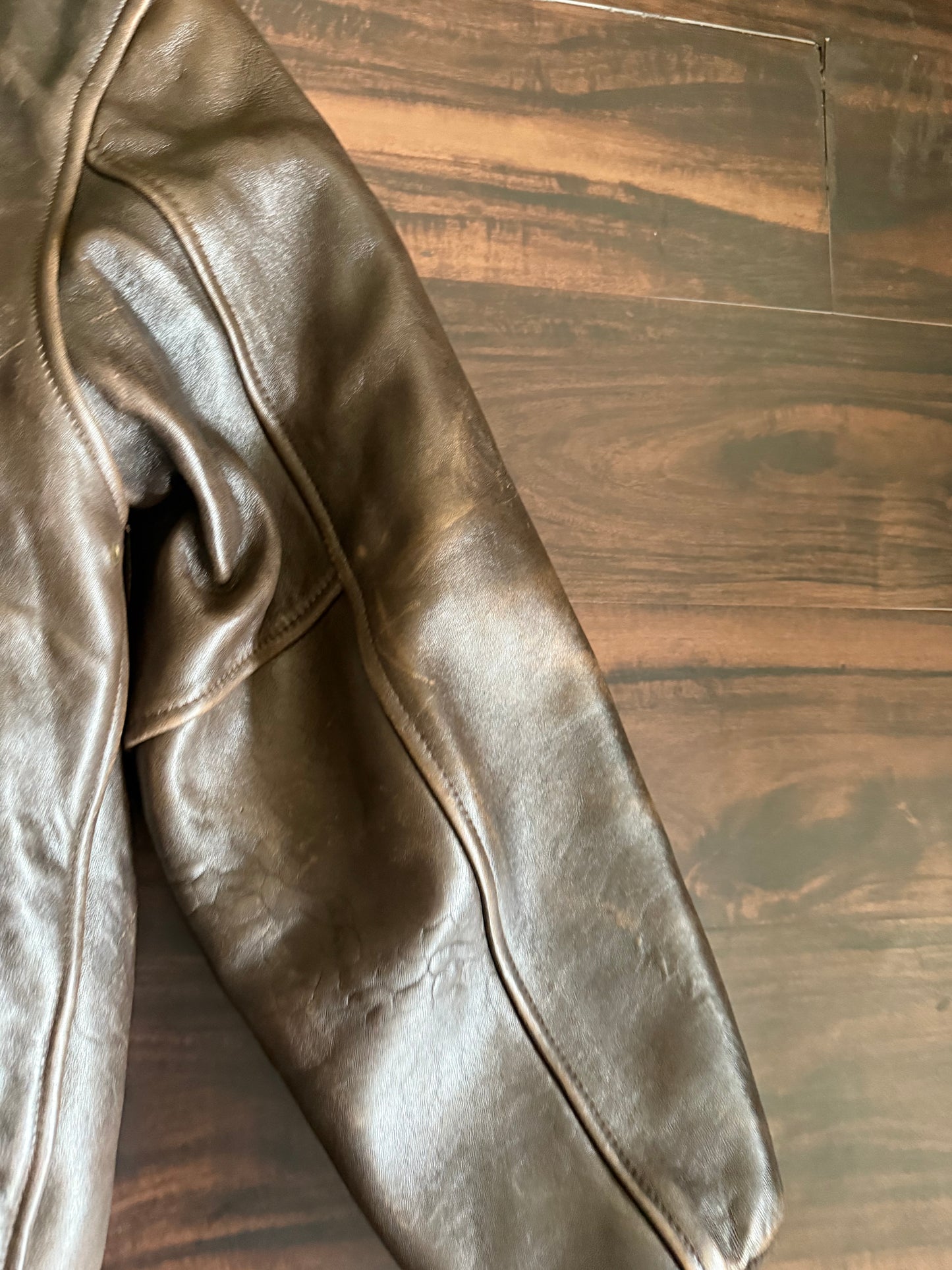 Cockpit NYC A-2 Air Force Army Lambskin Leather Jacket- XL