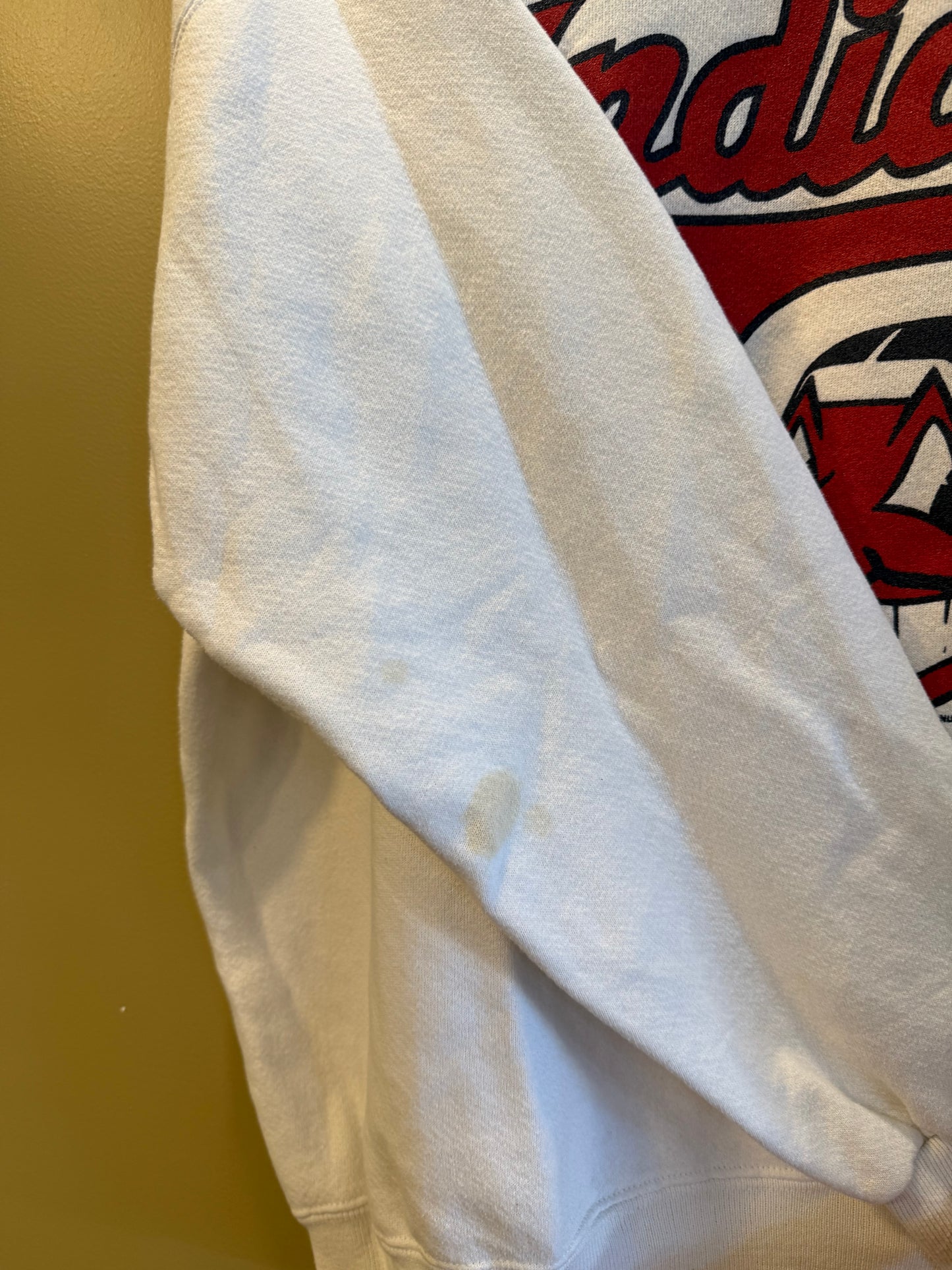 Vintage Cleveland Indians White Crewneck Sweatshirt- XL