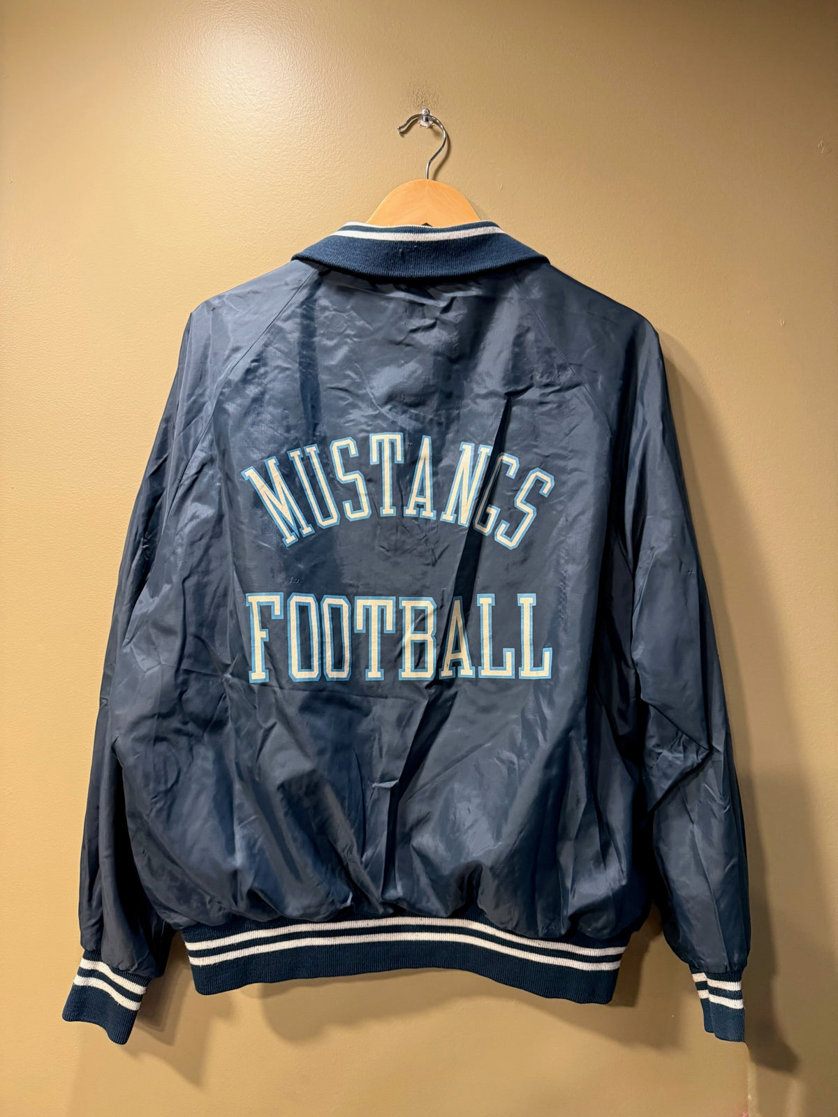 Vintage Champion SMU Mustangs Football Varsity Button Up Jacket - L