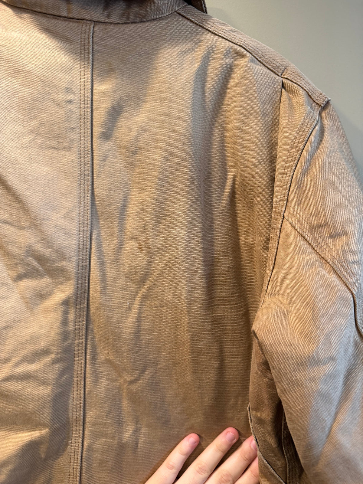 Vintage Carhartt Tan Distressed Chore Jacket- XL