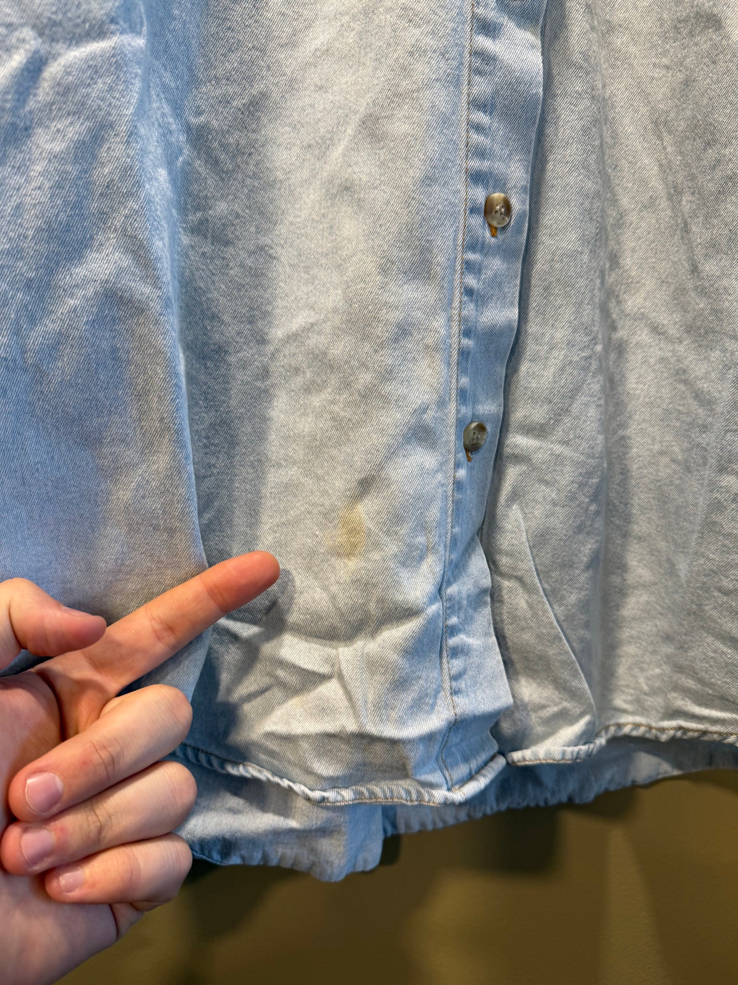 Vintage Betty Boop Denim Button-Up Shirt- M