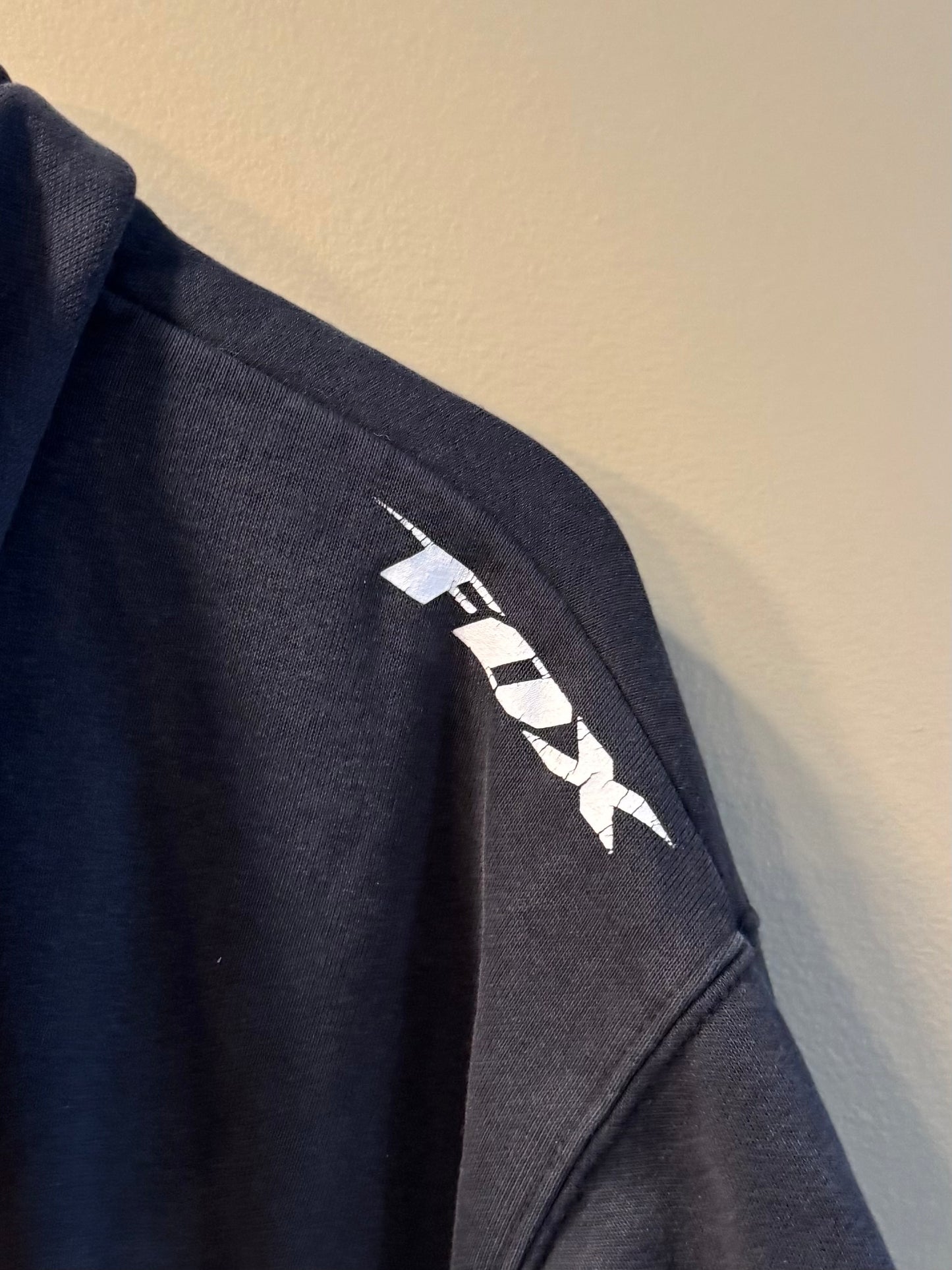 Vintage Fox Racing Black Zip-Up Hoodie Sweatshirt- L