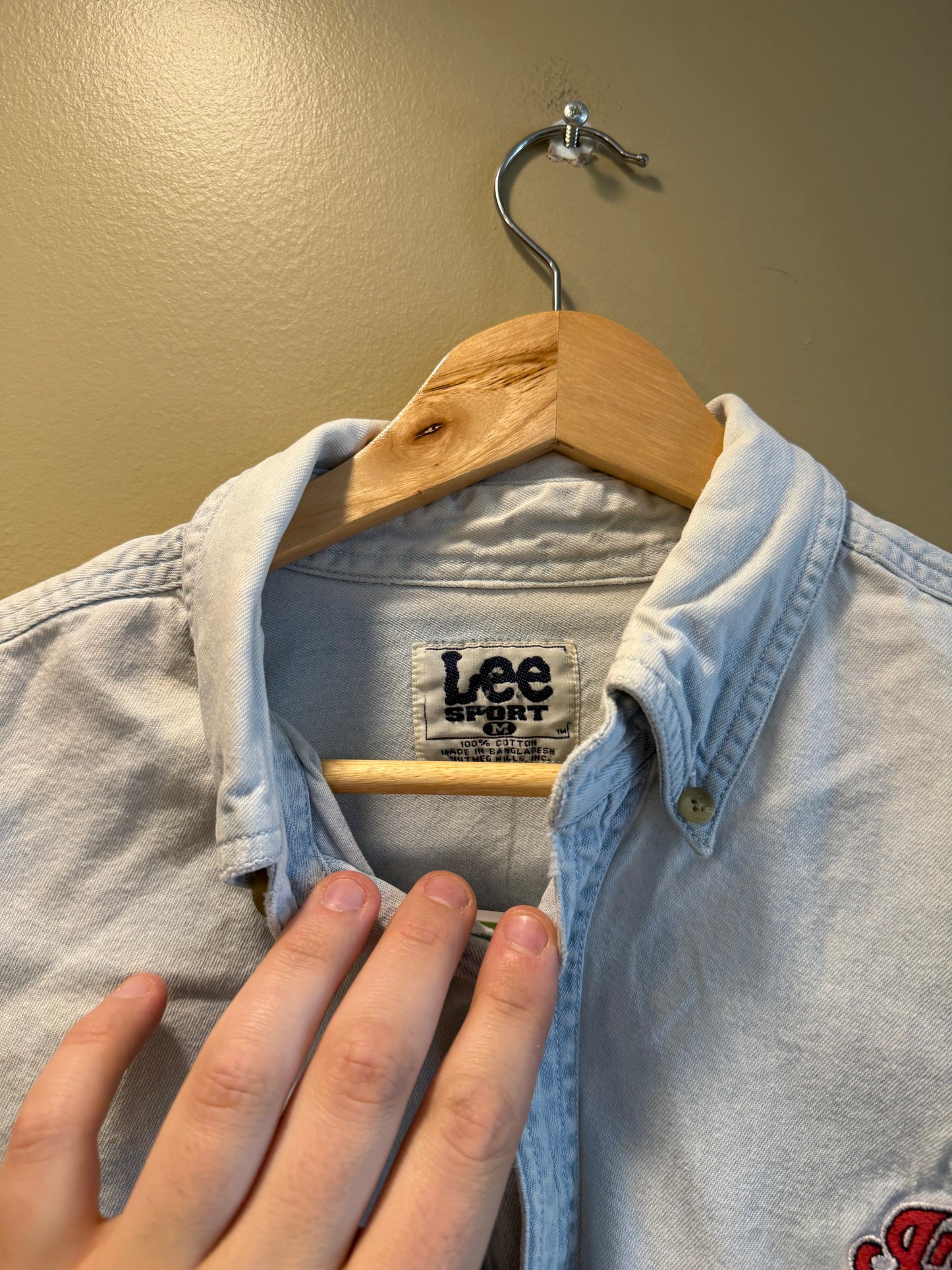 Vintage Cleveland Indians Denim Button-Up Shirt- M/L