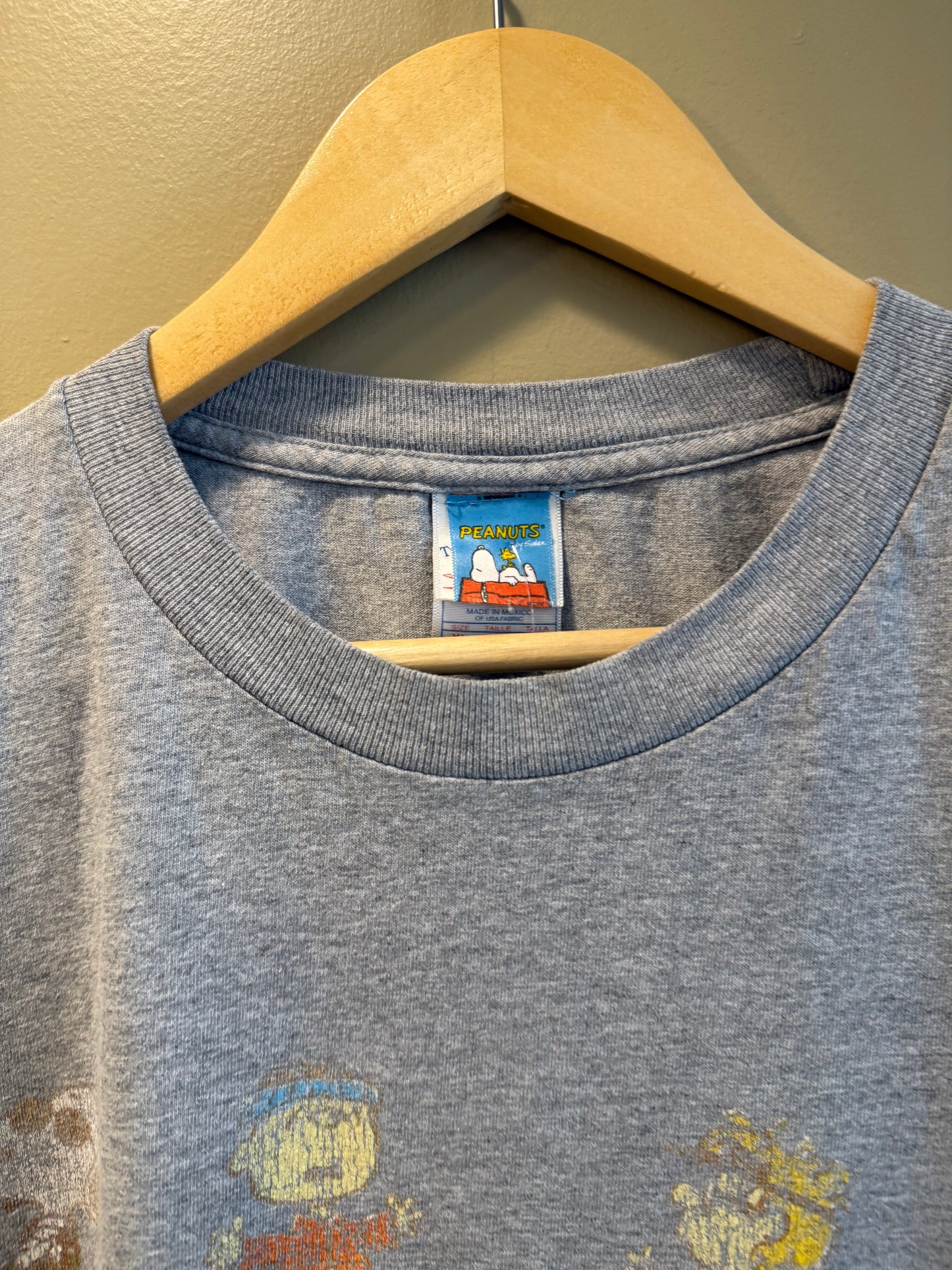 Vintage Peanuts Whole Cast Gray T-Shirt- XL