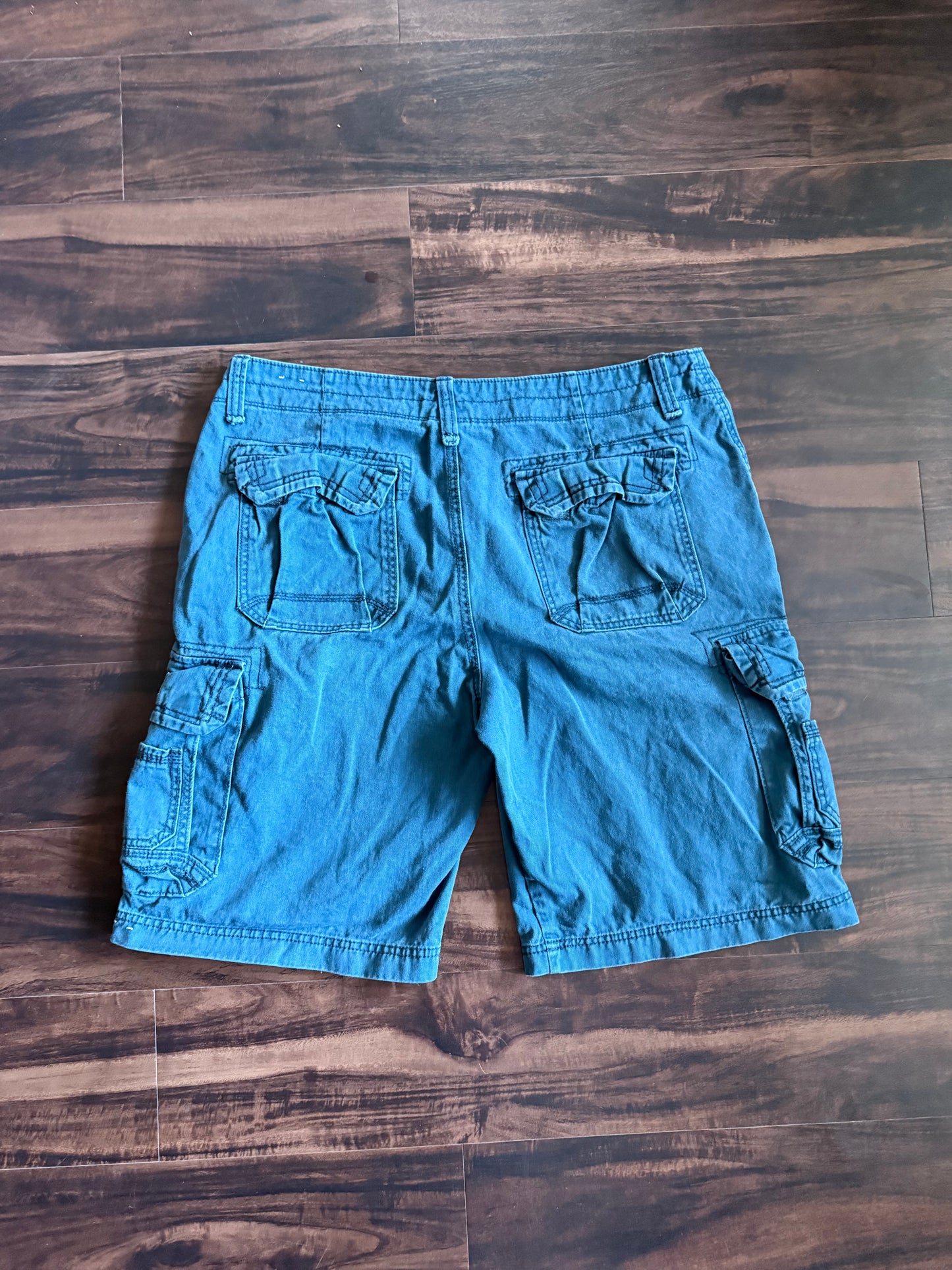 Vintage Y2K Union Bay Blue Cargo Shorts- 36