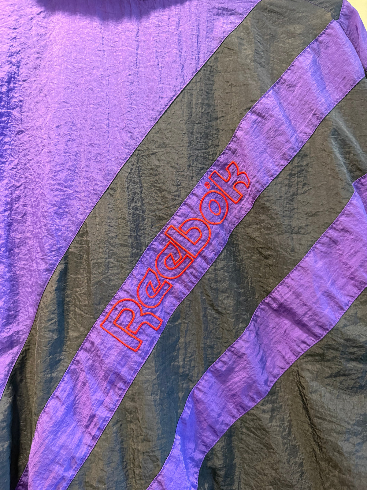 Vintage Reebok Purple & Red Windbreaker Jacket- XXL
