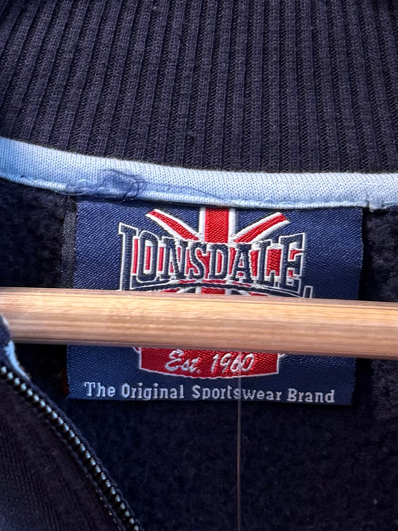 Vintage Lonsdale London Athletic Full-Zip Sweatshirt- M