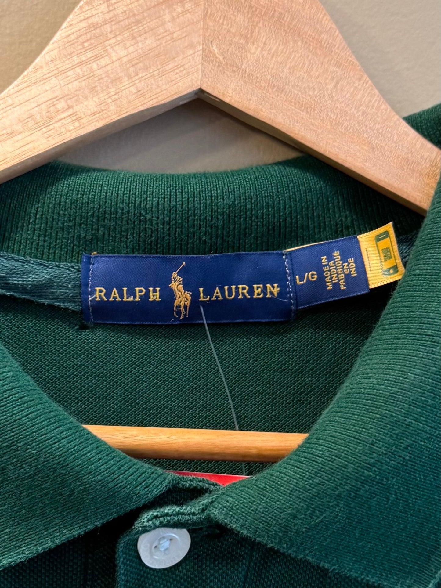 Vintage Polo Ralph Lauren Green Big Pony Polo Shirt- M