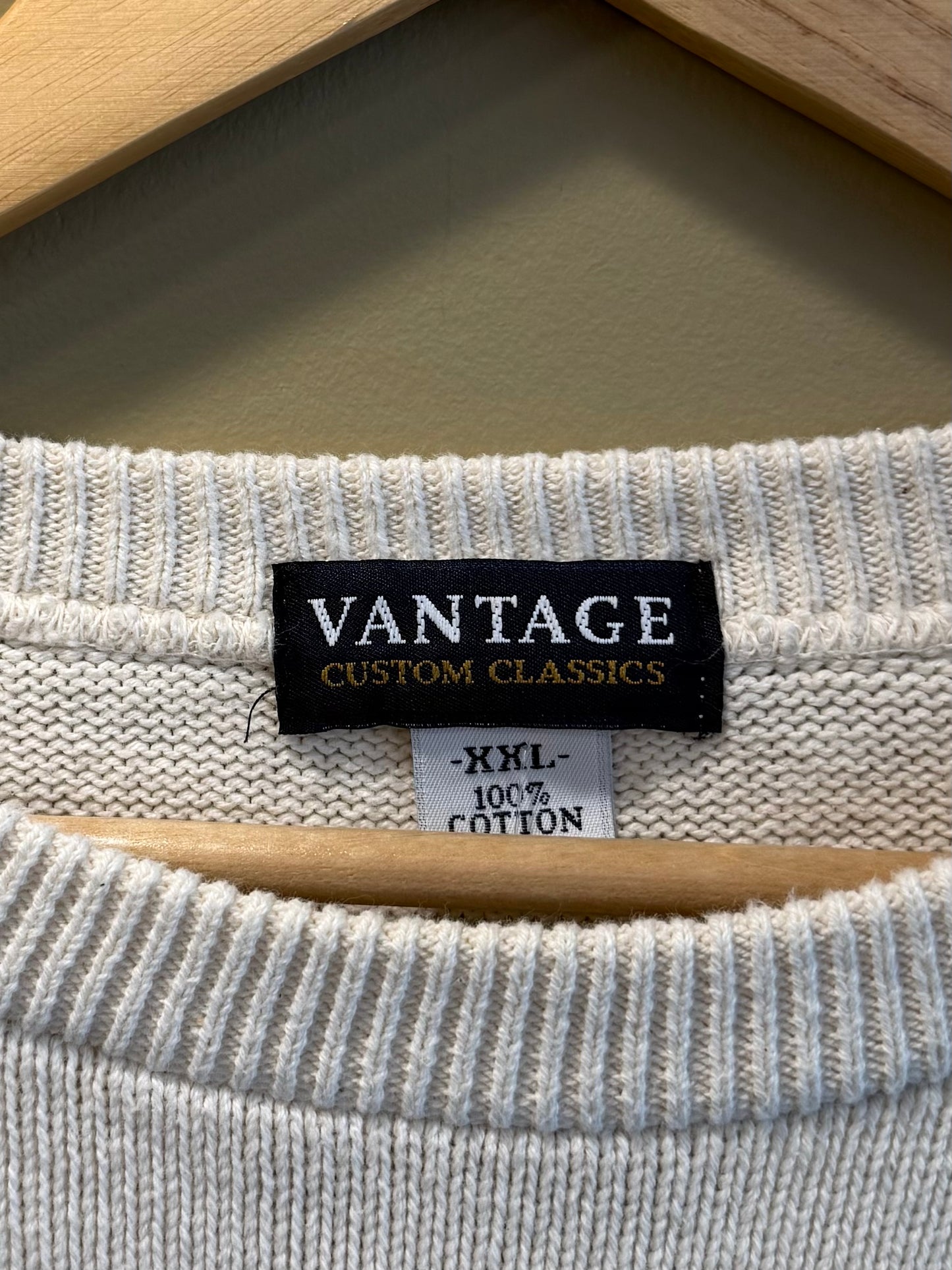 Vintage Vantage Baldwin Wallace College White Sweater- XXL
