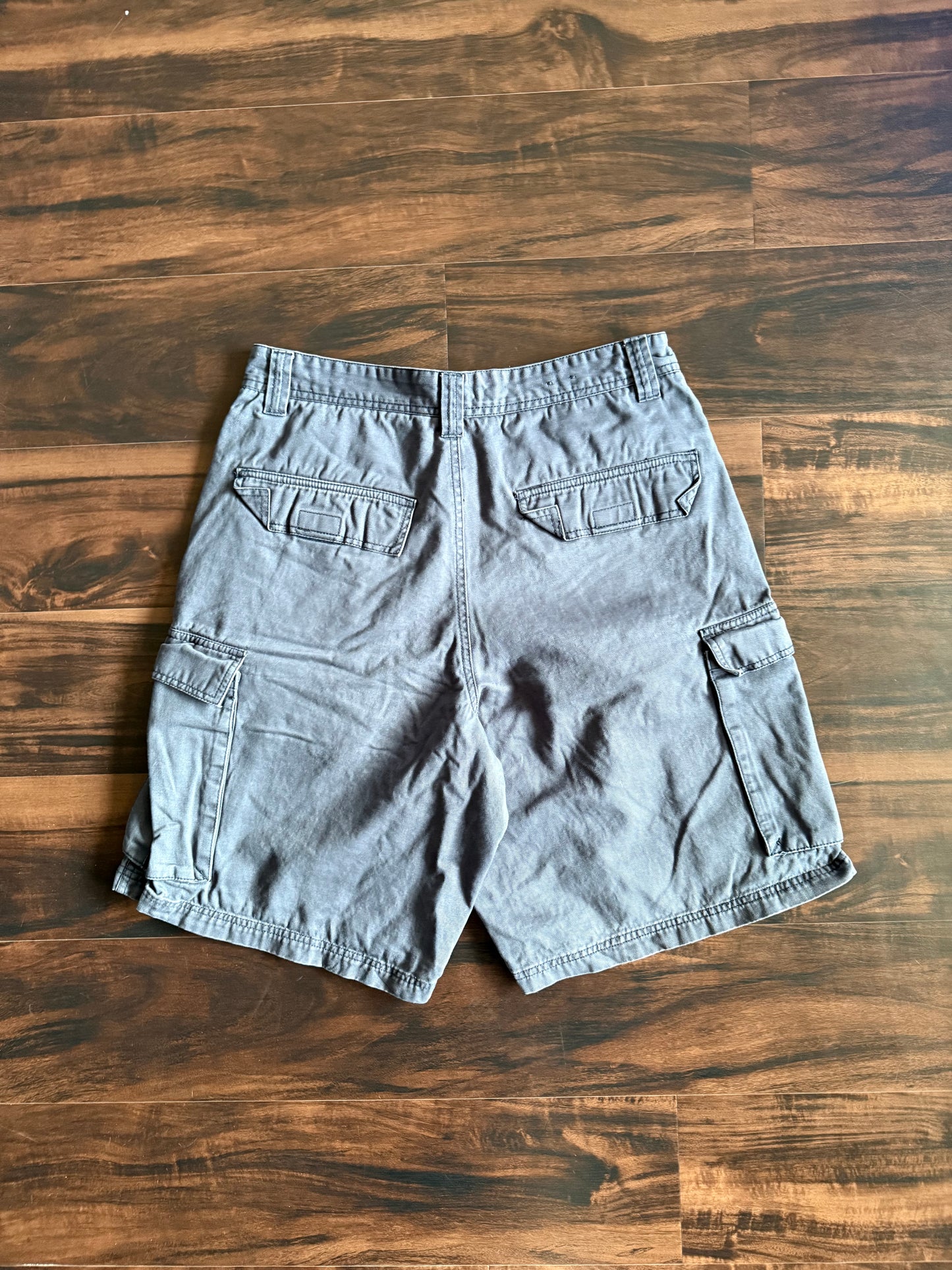 Vintage Y2K Pre Fab Navy Blue Cotton Cargo Shorts- 32