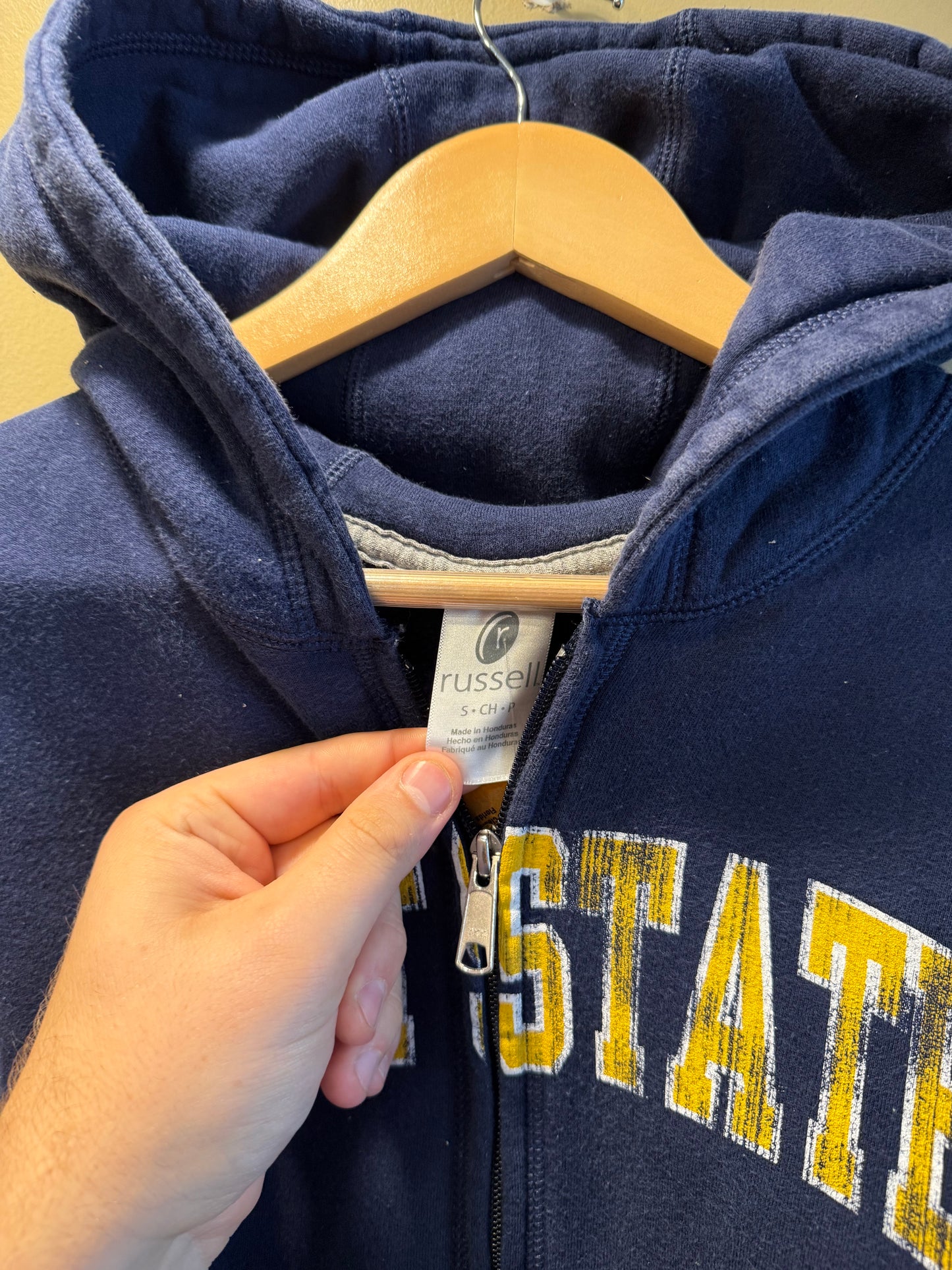 Vintage Kent State University Zip-Up Hoodie Sweatshirt- S