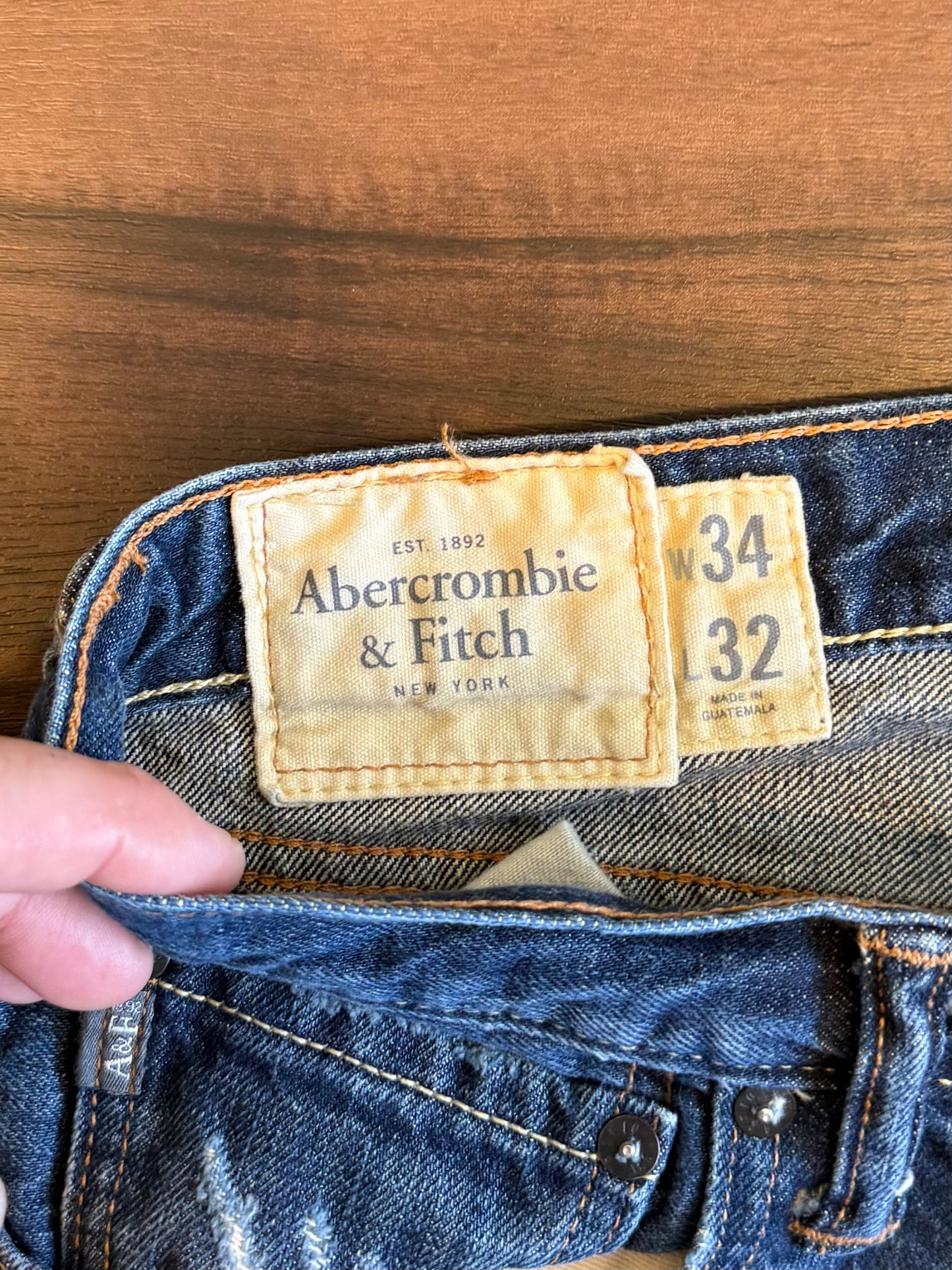 Vintage Abercrombie & Fitch Dark Wash Boot Cut Denim Jeans- 36x34
