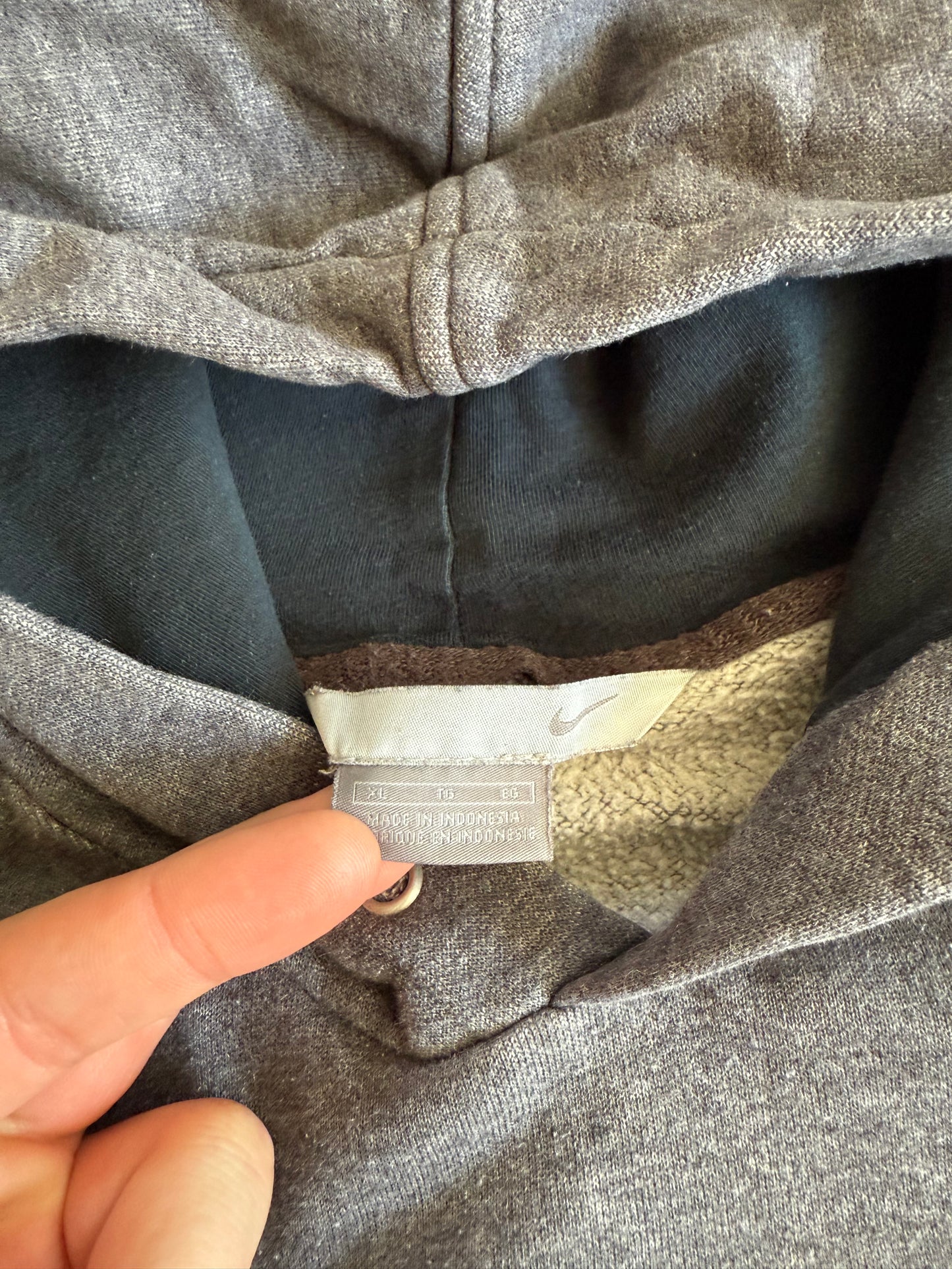 Vintage Nike Y2K Gray Tag Hoodie Sweatshirt- XL