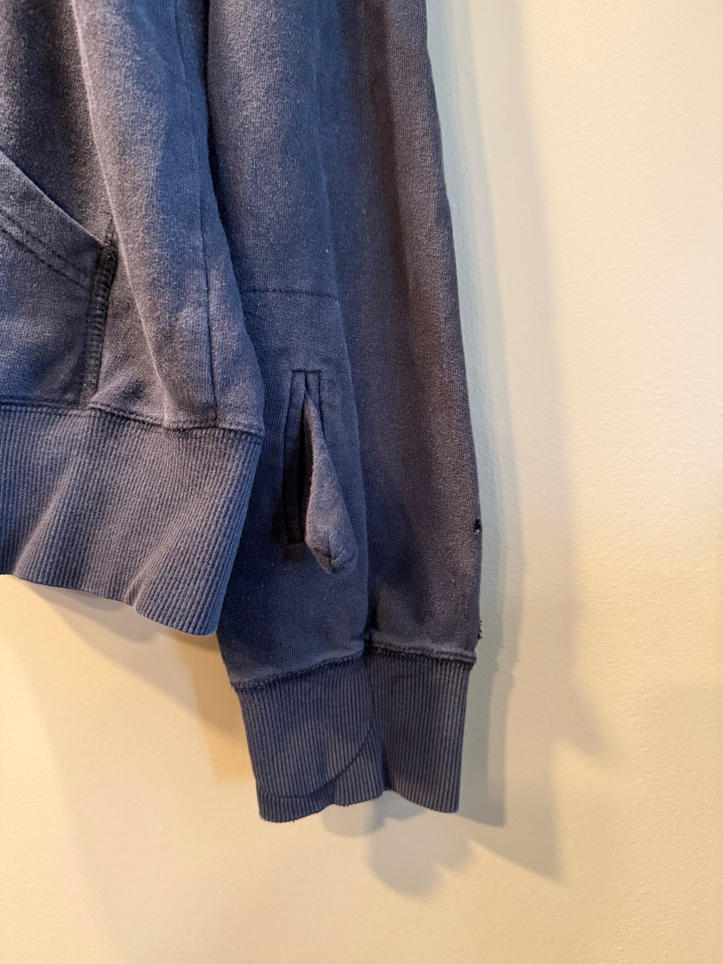 Vintage Billabong Black Gothic Style Zip-Up Hoodie Sweatshirt- L