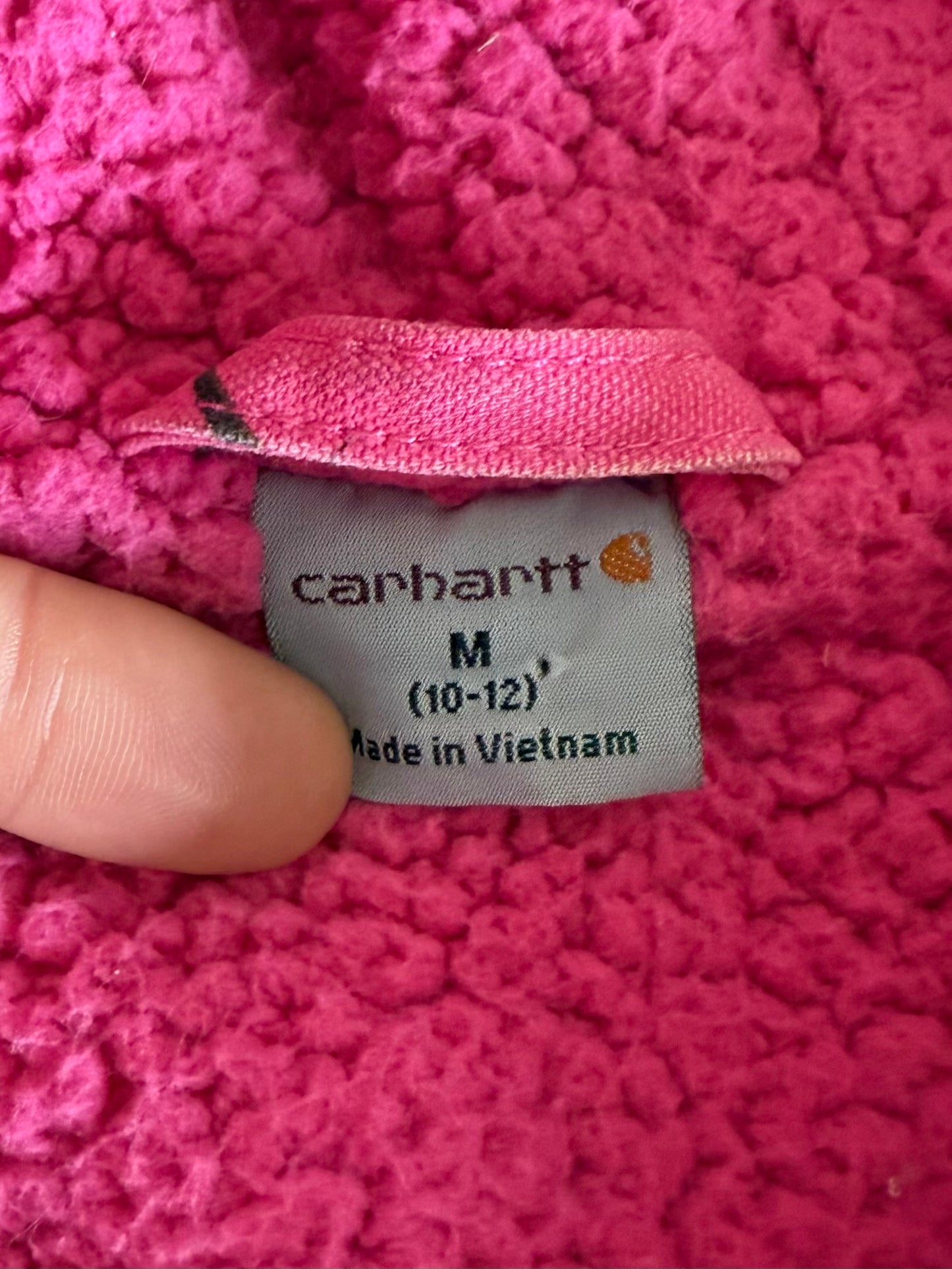 Vintage Carhartt Pink Tree Camouflage Heavyweight Fleece-Lined Hooded Jacket- XS