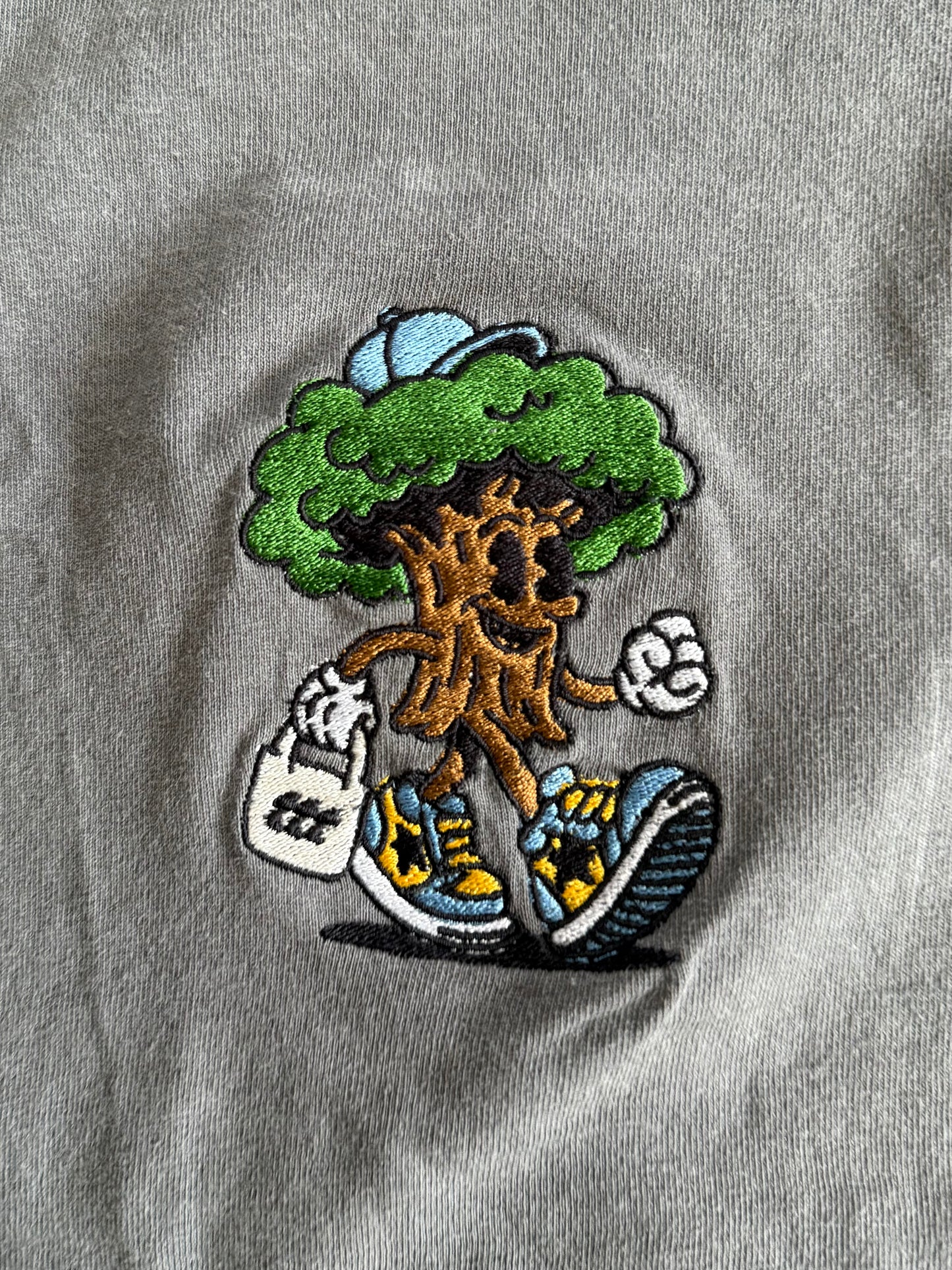 The Thrifting Tree Embroidered Carhartt Gray Pocket T-Shirt- XL