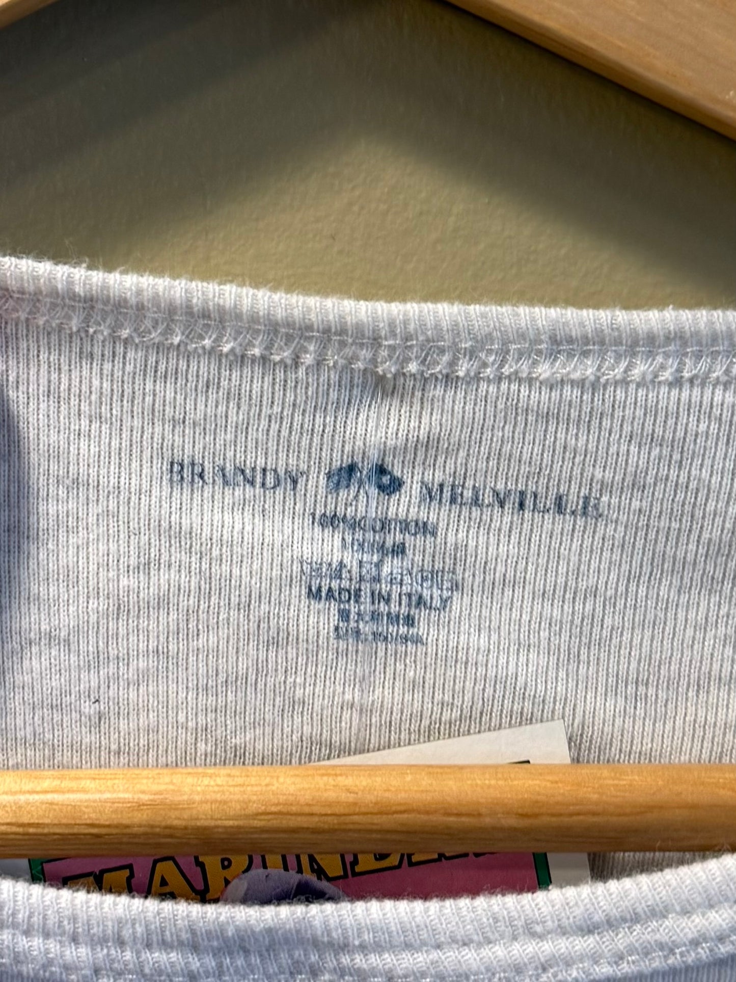 Brandy Melville Gray Long Sleeve Cotton T-Shirt- S/M