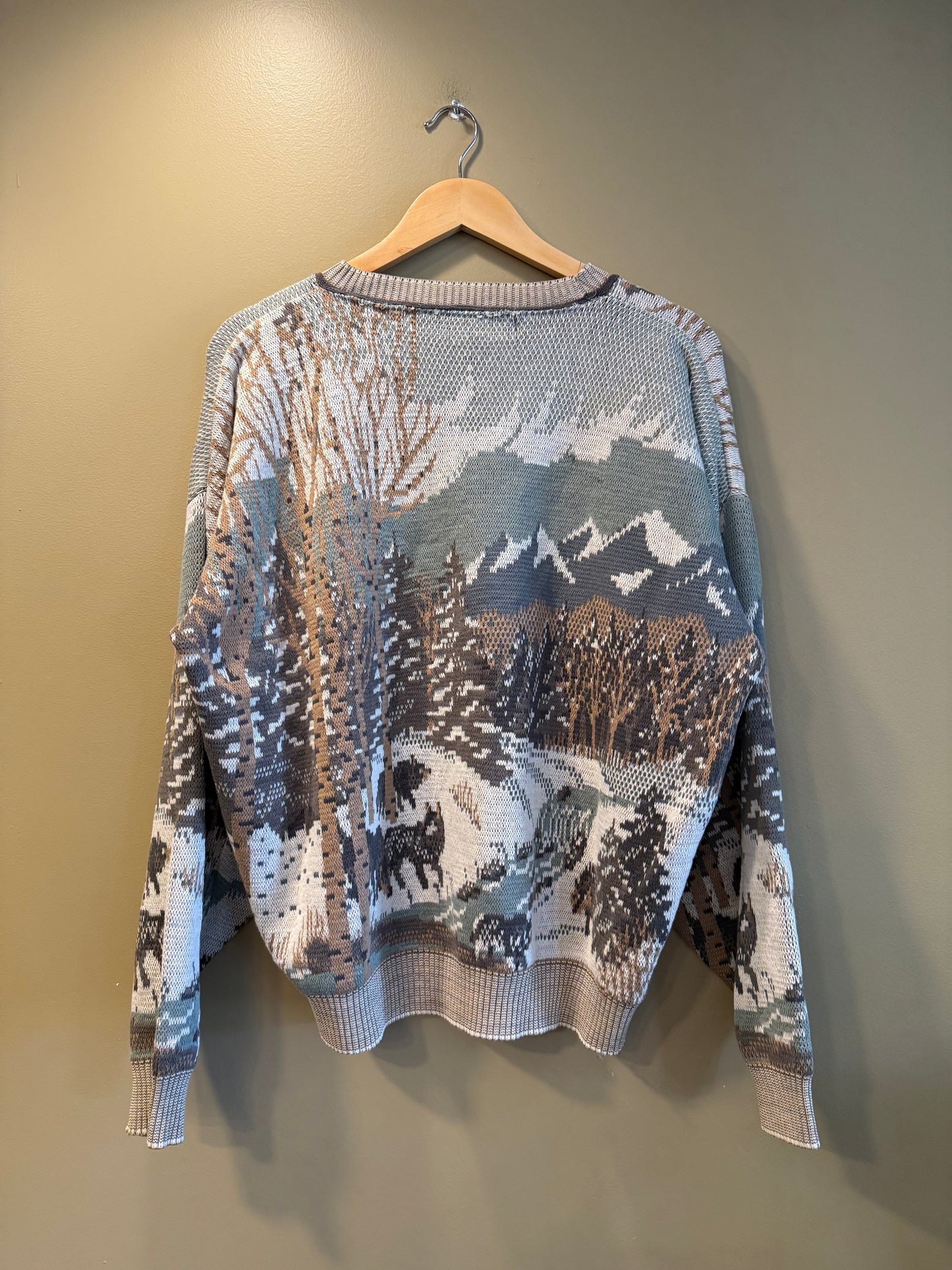 Vintage Crossings Nature Knit Sweater- XL