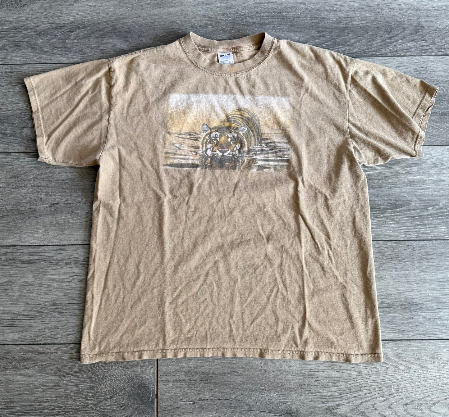 Vintage Tiger Nature Tan T-Shirt- XL