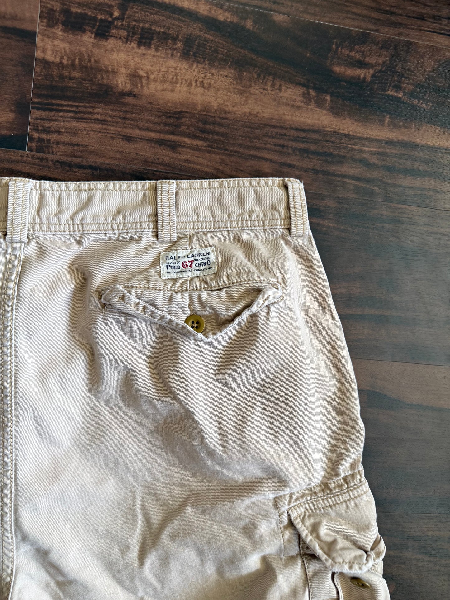 Vintage Polo Ralph Lauren Tan Cargo Shorts- 38