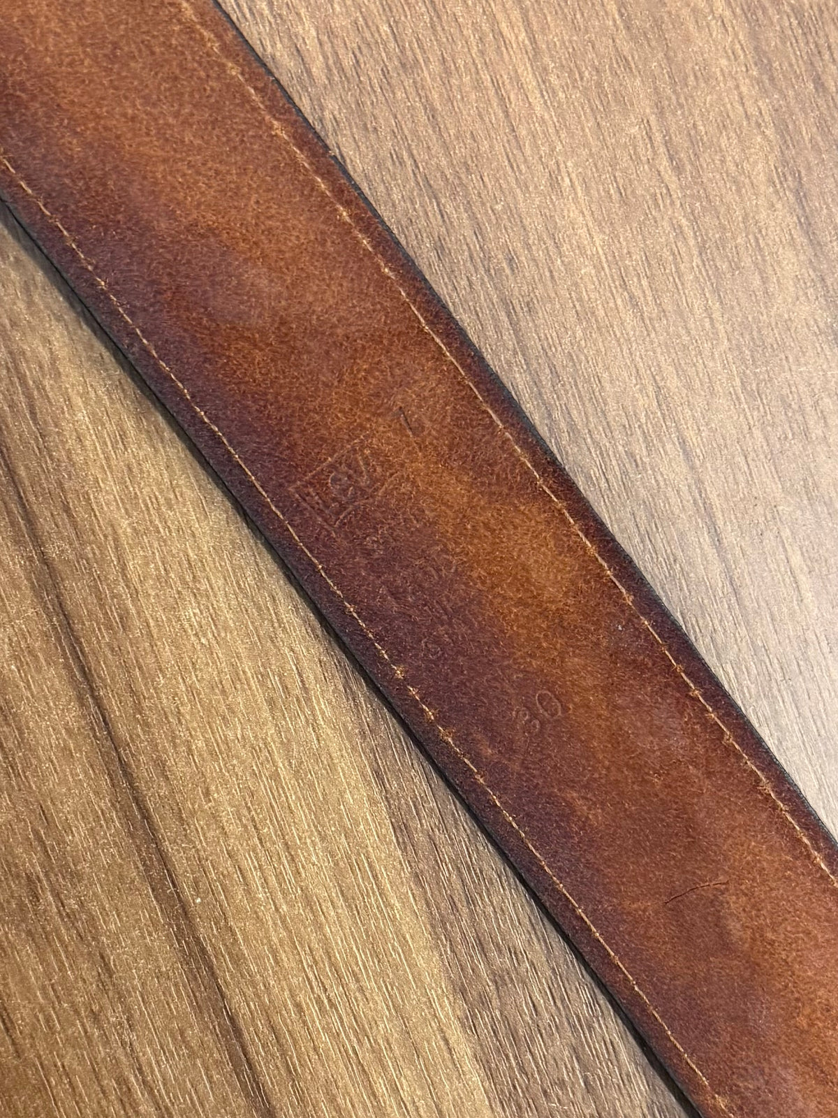 Vintage 70s Levi’s Leather Denim Loop Belt- 28 to 32
