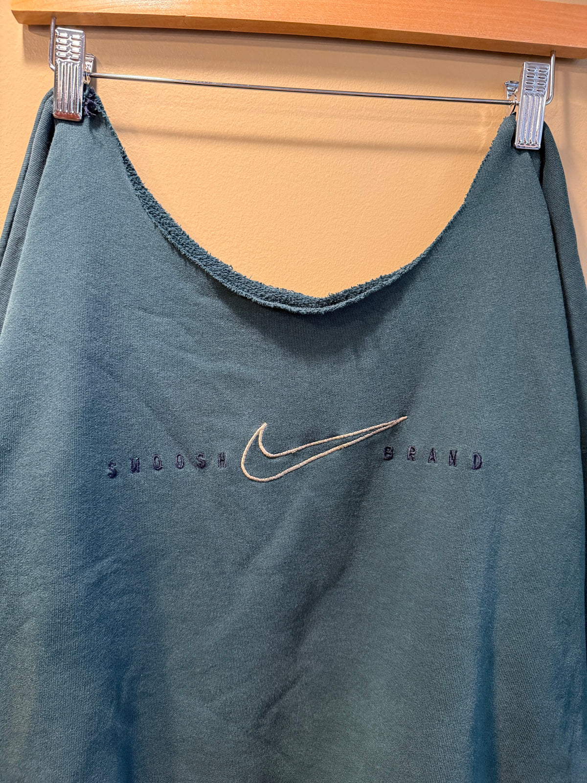 Vintage Nike Green Chopped Neck Crewneck Sweatshirt- XL/XXL