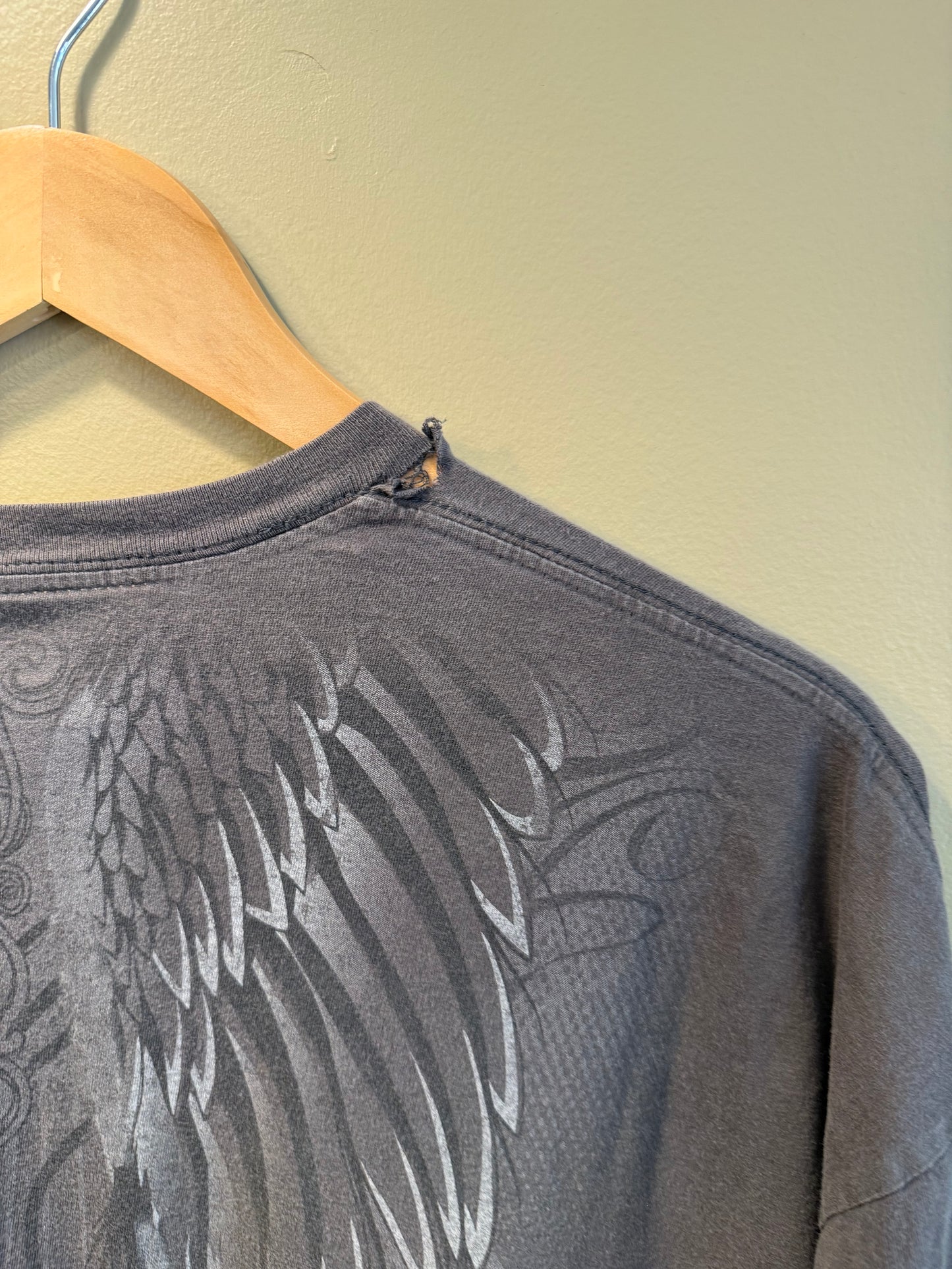 Vintage Ghost Hunters Angel Wings Gothic T-Shirt- XXL