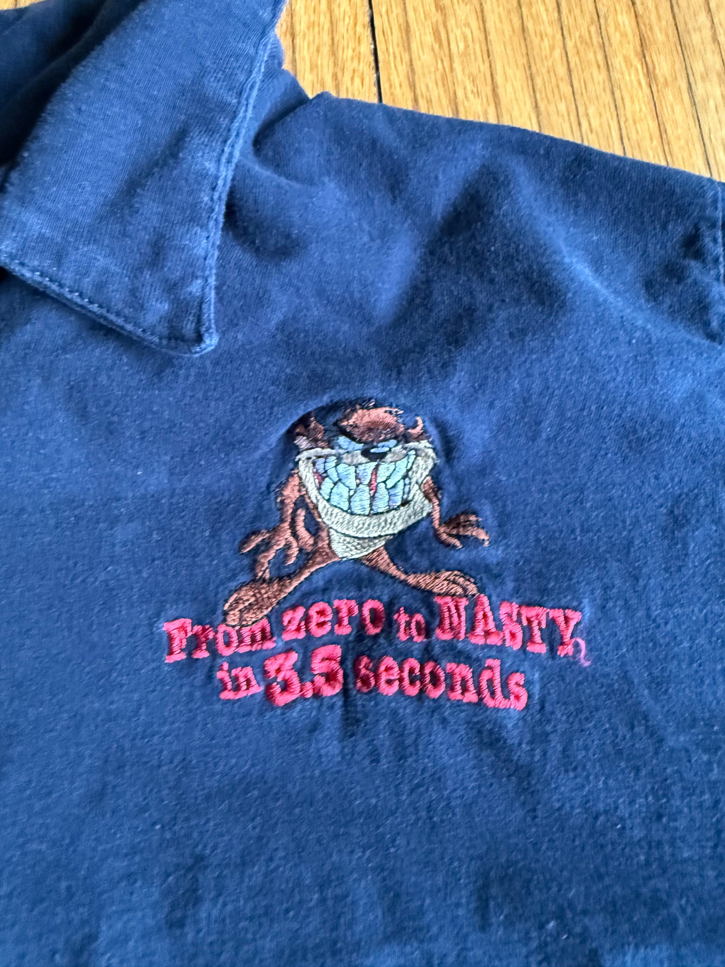 Vintage Tazmanian Devil Taz Looney Tunes Polo Shirt- XL