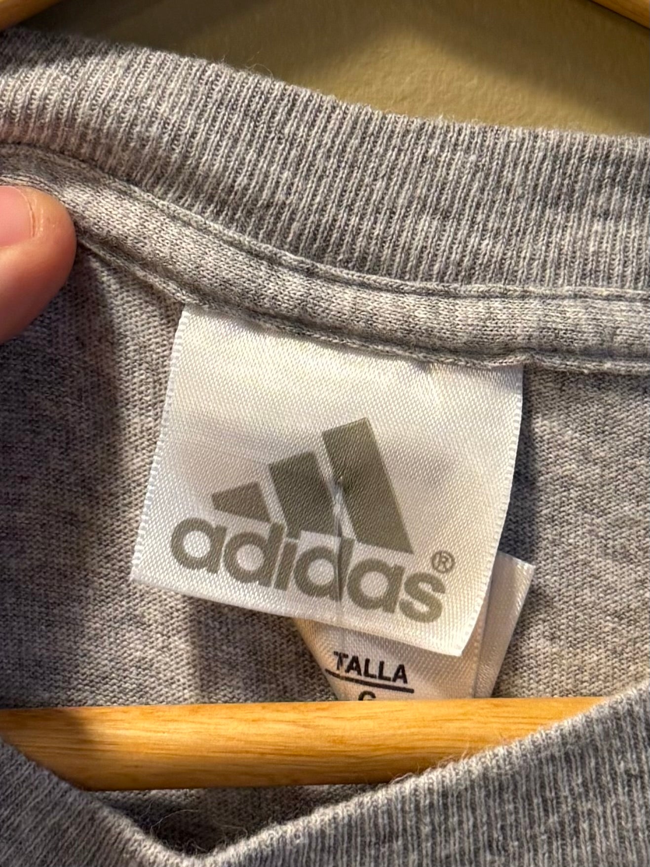 Vintage Adidas Gray Logo T-Shirt- L