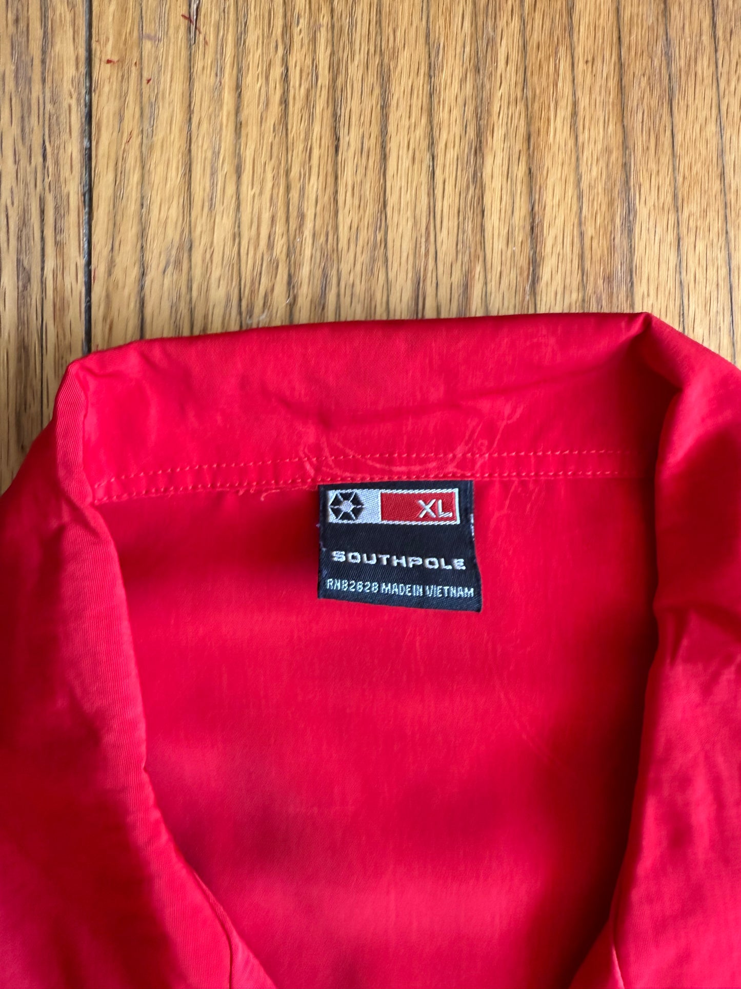 Vintage Y2K South Pole Red Logo Button Up Casual Shirt- XL