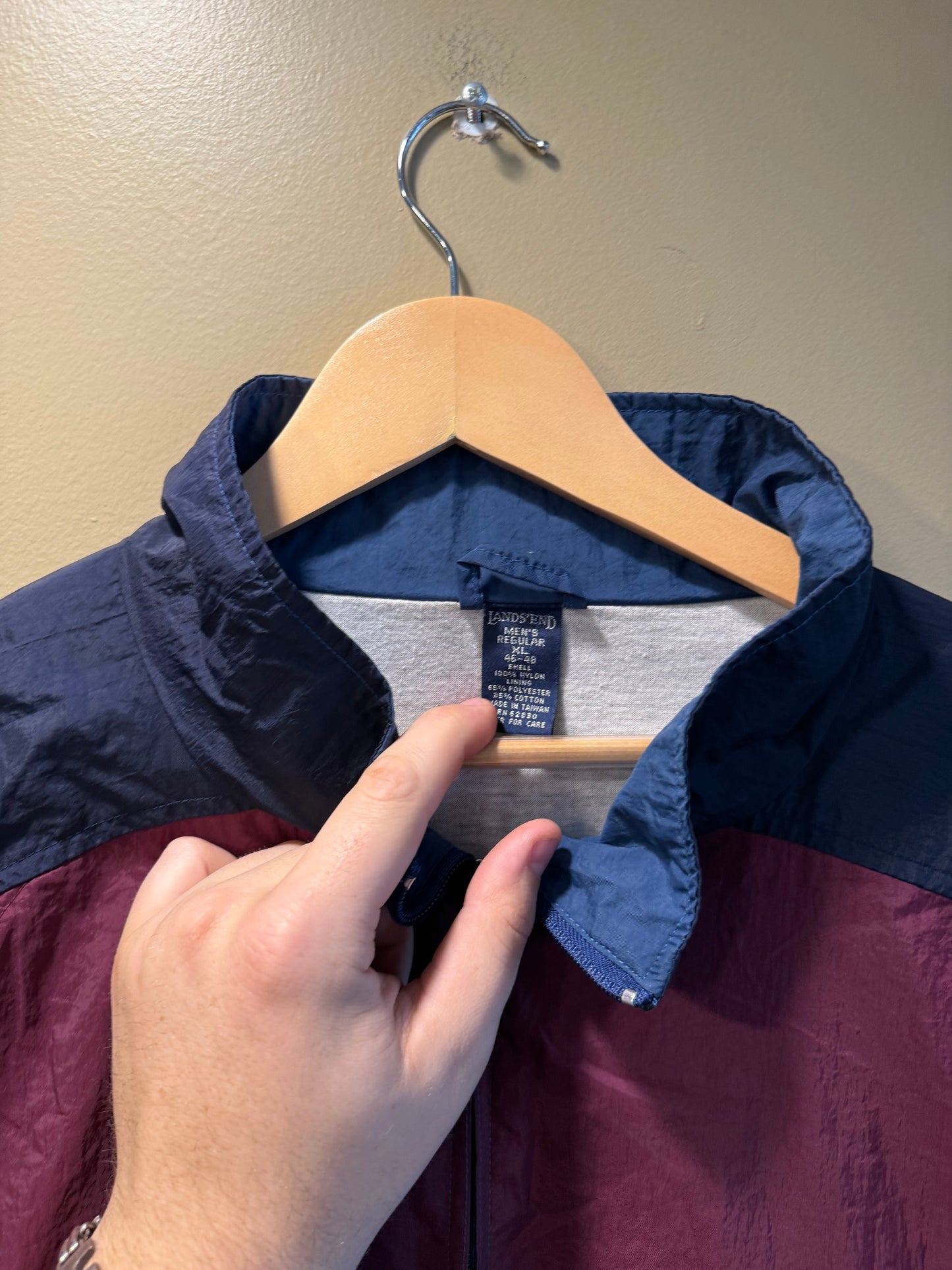 Vintage Land’s End Windbreaker Jacket- XL