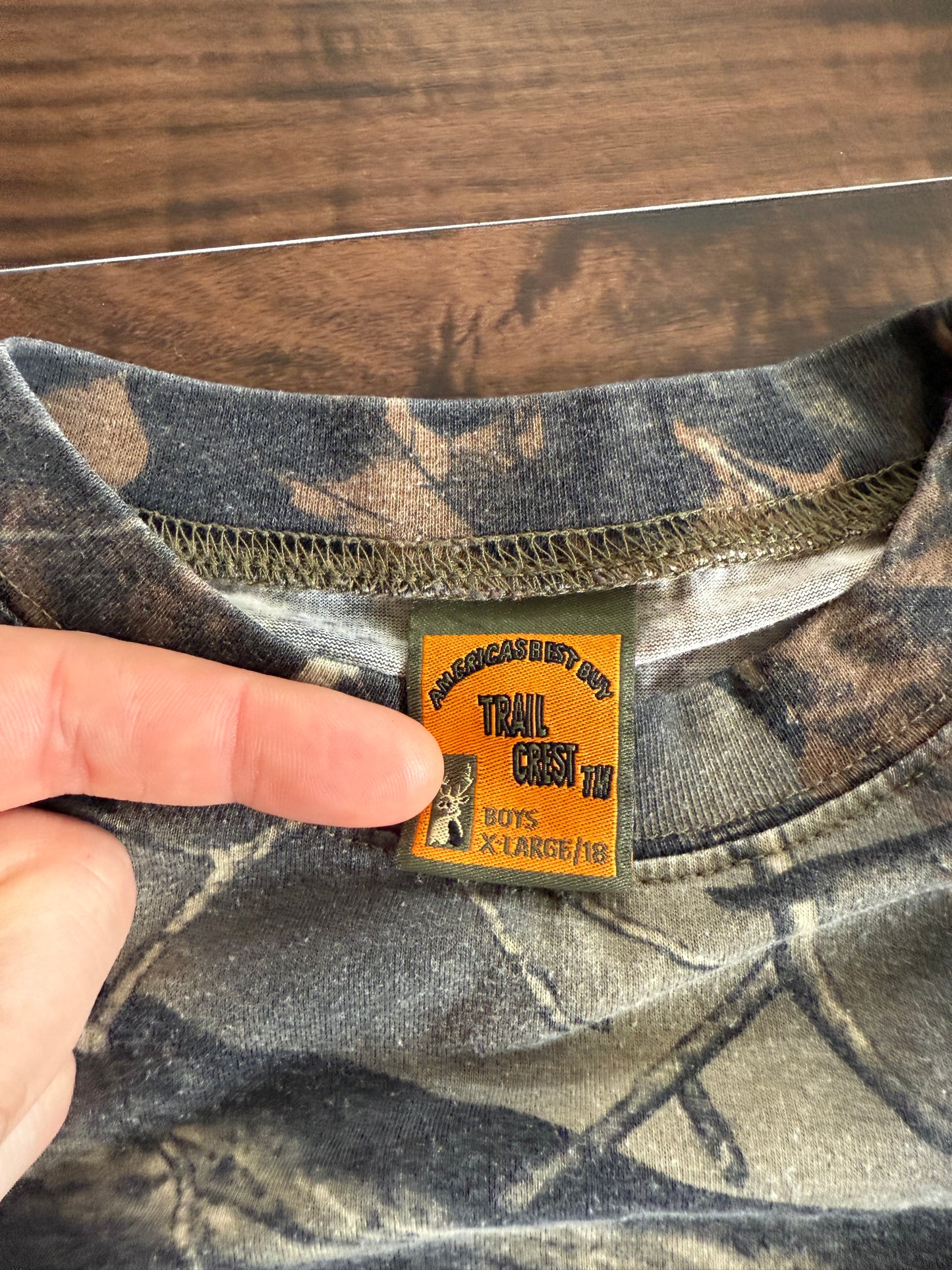 Vintage Real Tree Camouflage Long Sleeve T-Shirt- S