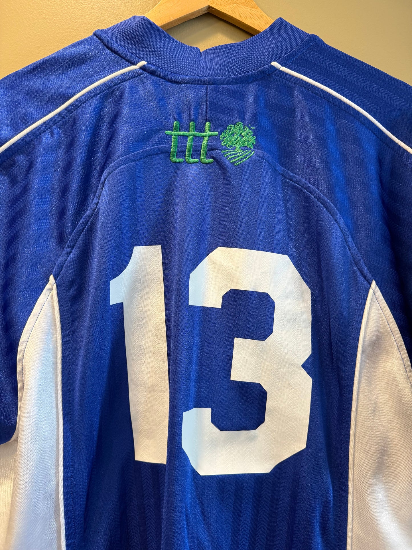 TTT Adidas Blue Embroidery Error Football Soccer Jersey- M