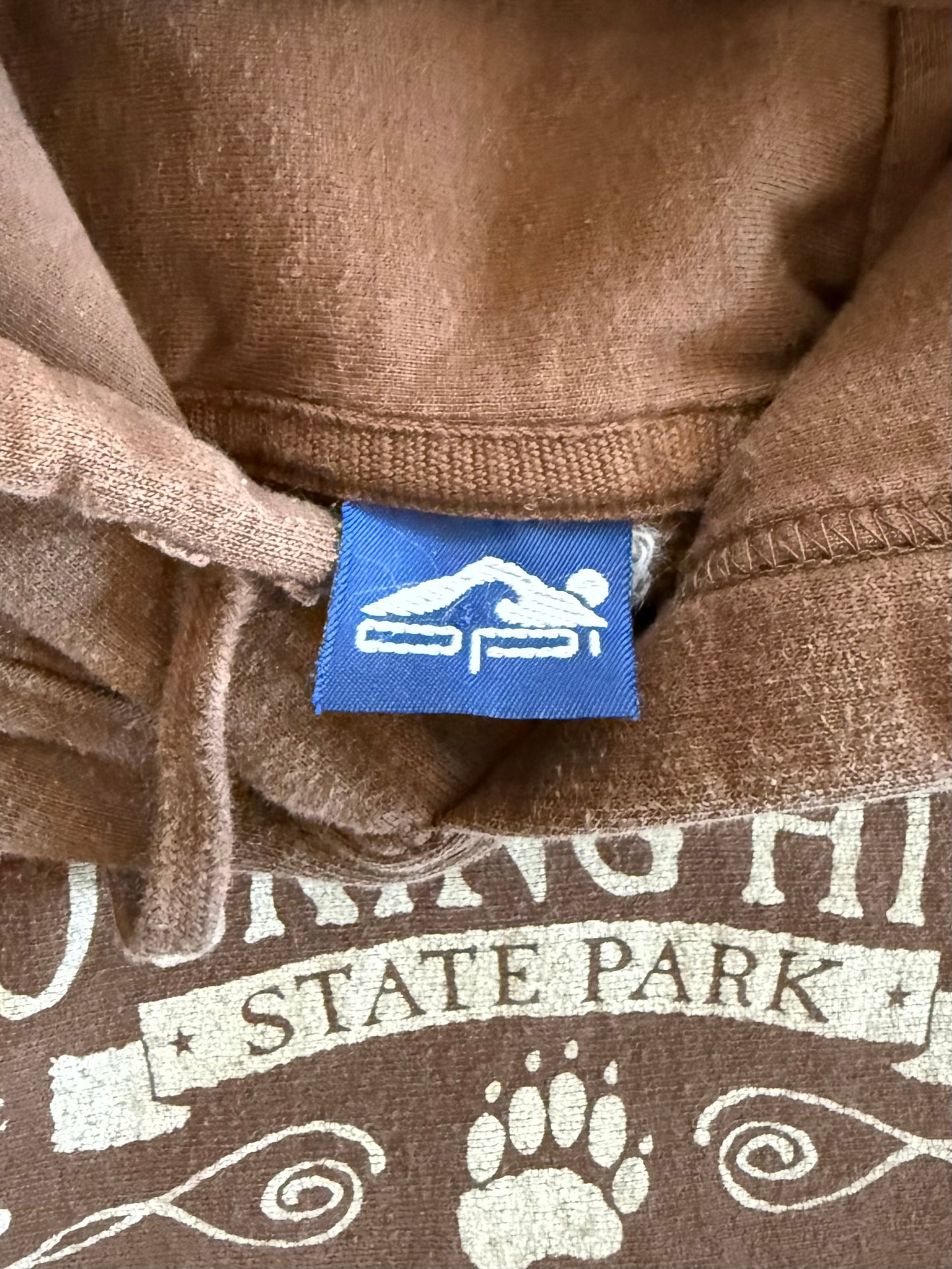 Vintage Hocking Hills State Park Brown Hoodie Sweatshirt- M