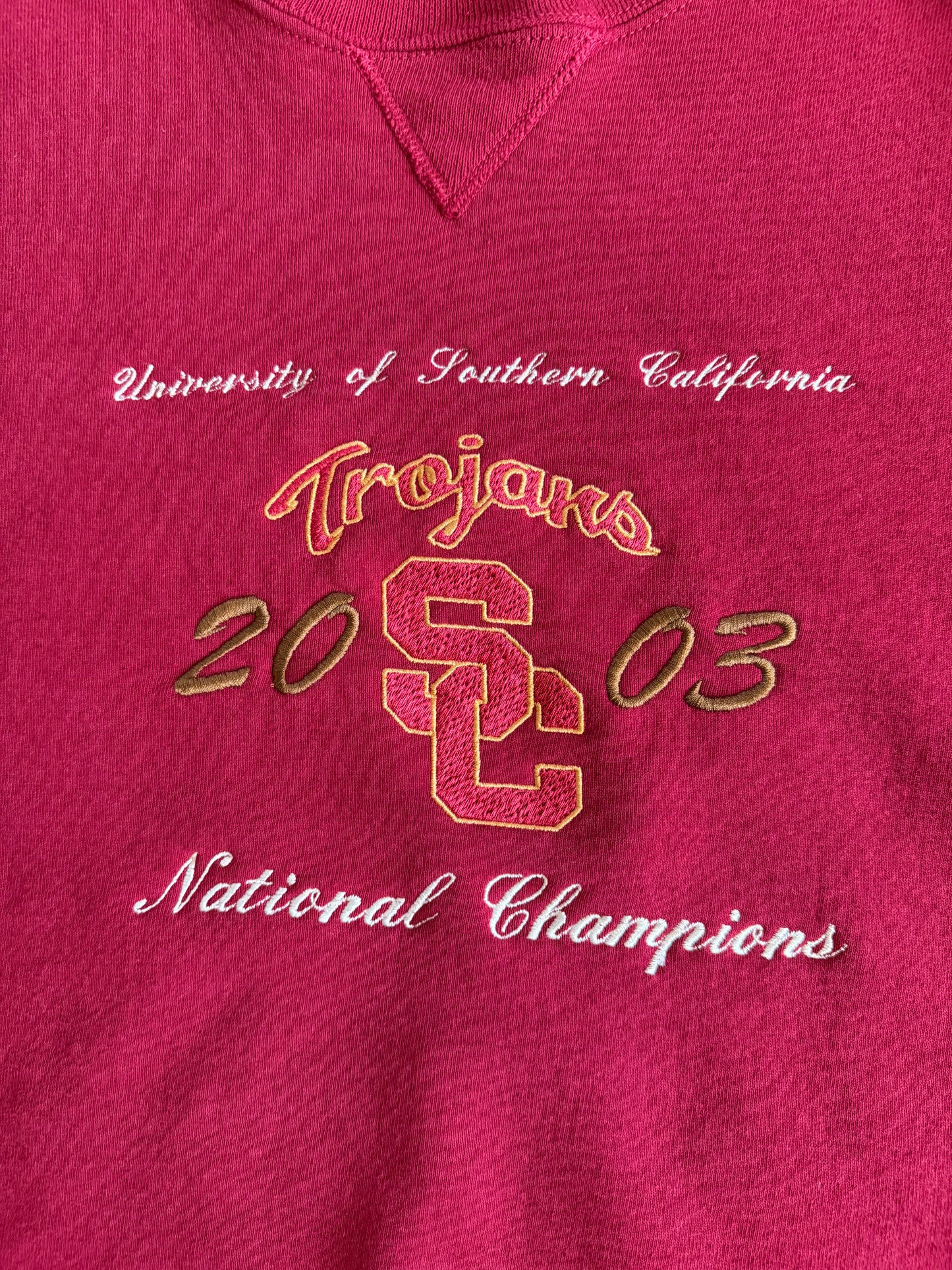 Vintage Russell Athletic University of Southern California National Champions Red Crewneck Sweatshirt- XL