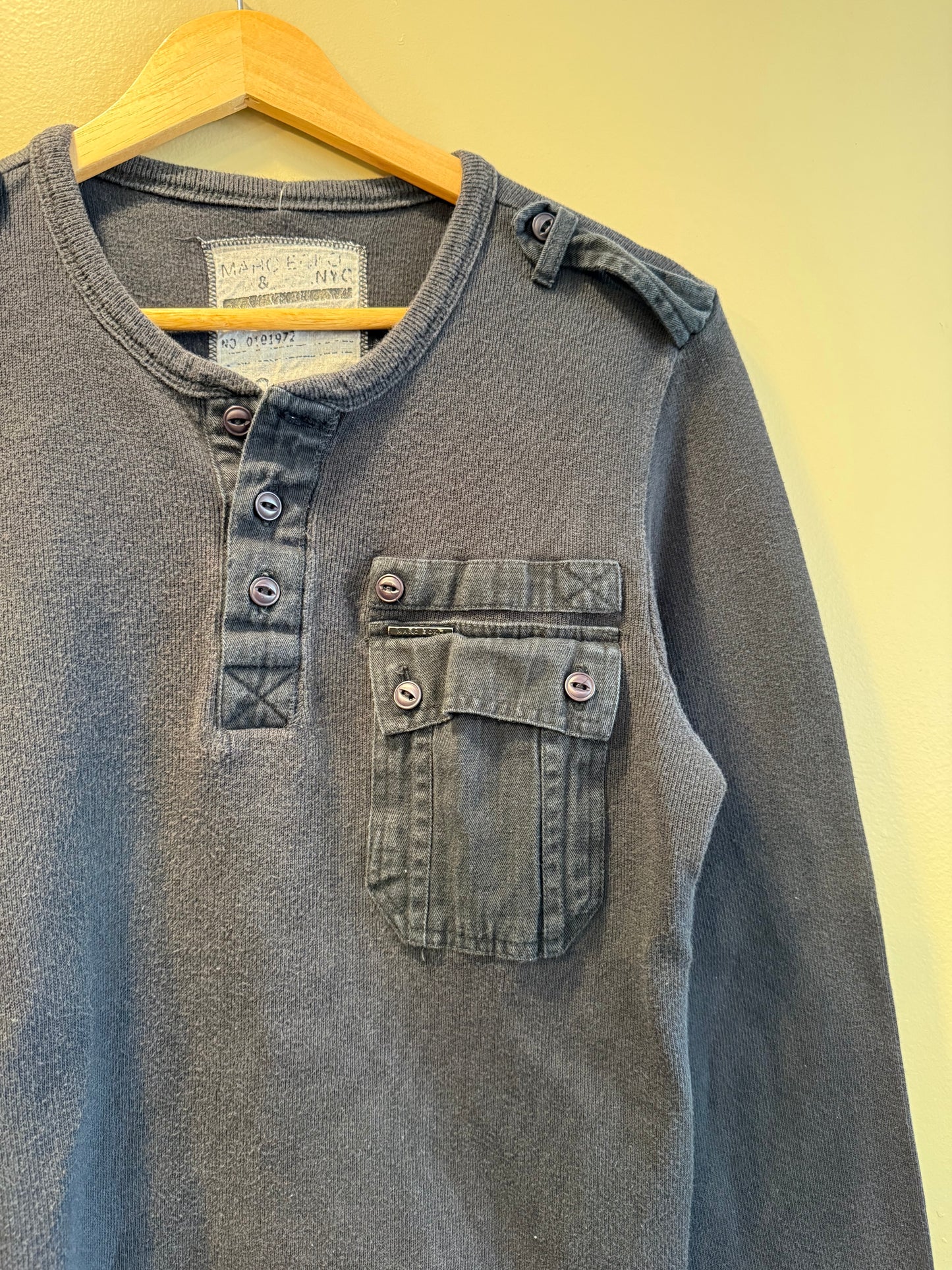 Vintage Y2K Marc Ecko Tactical Black Long Sleeve Shirt- S