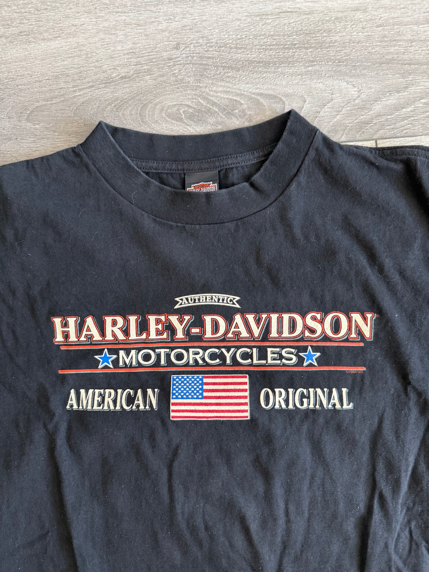 Vintage Harley Davidson Motorcycles Staten Island New York T-Shirt- XL