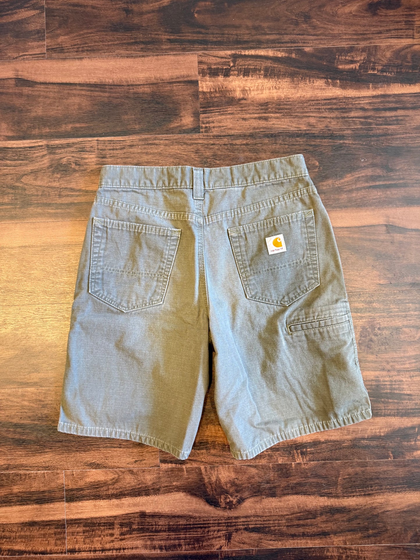 Vintage Carhartt Olive Green Canvas Shorts- 30