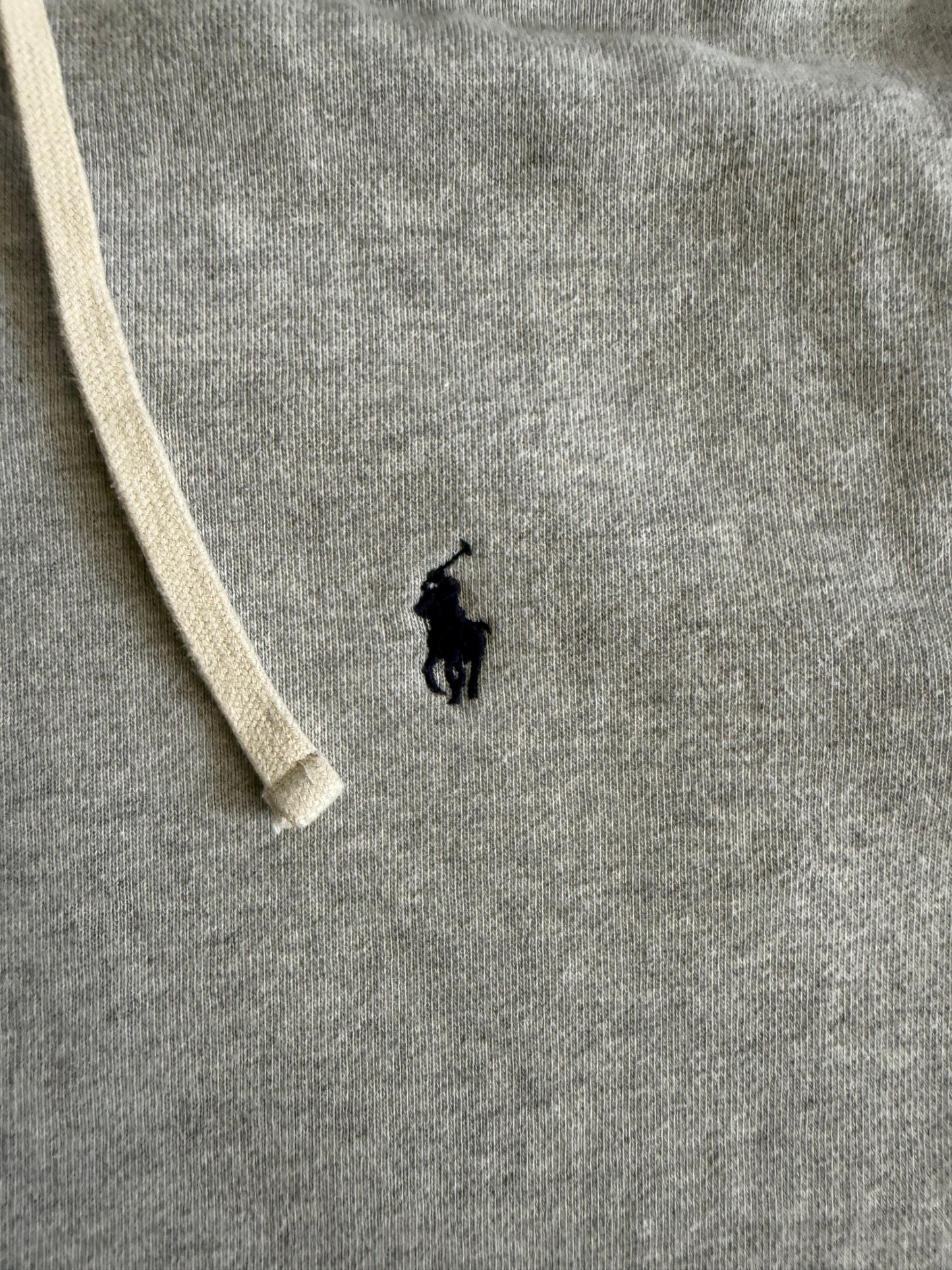 Vintage Polo Ralph Lauren Waffle Lined Heavyweight Gray Zip-Up Hoodie Sweatshirt- XL