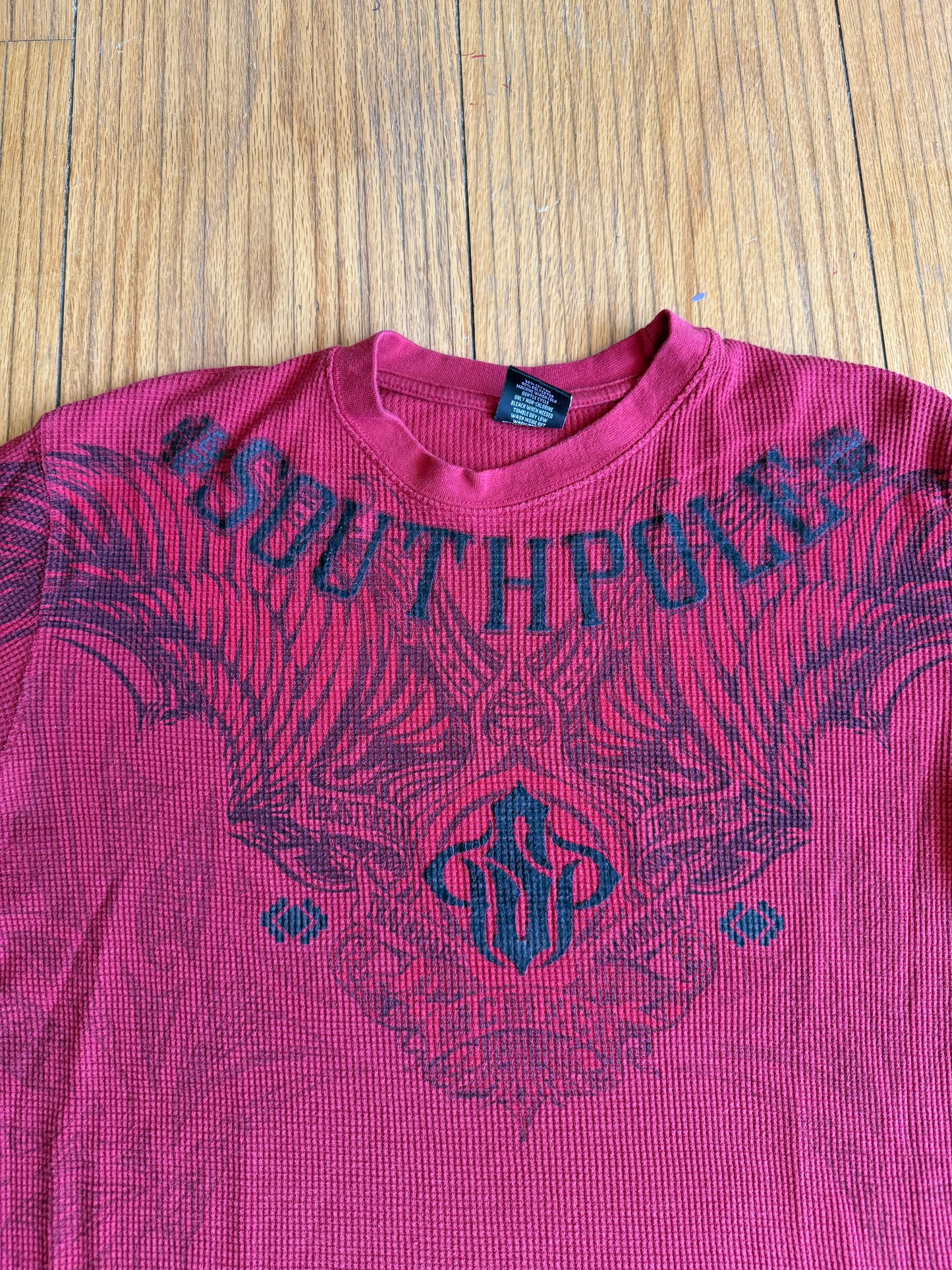 Vintage Y2K South Pole Red Thermal Long Sleeve T-Shirt- L
