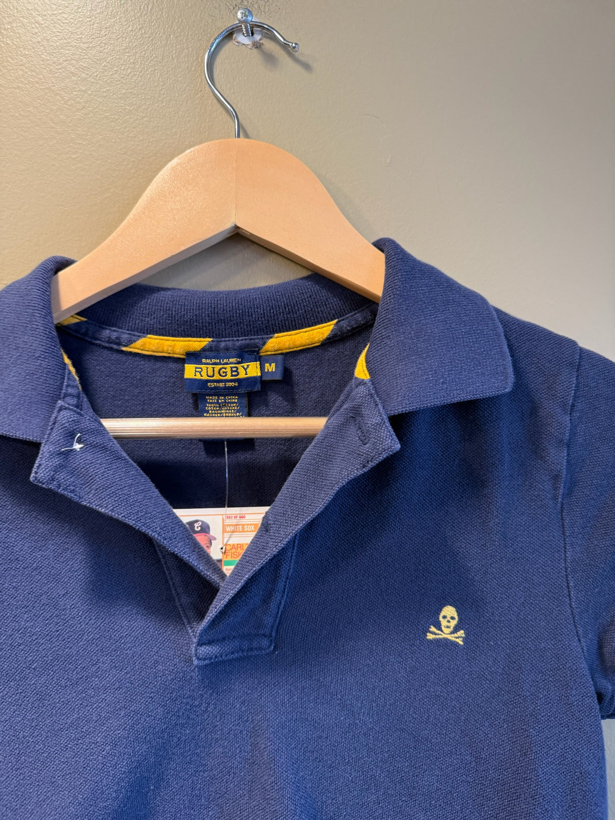Vintage Y2K Ralph Lauren Rugby Navy Blue Woman’s Fitted Polo T-Shirt - M