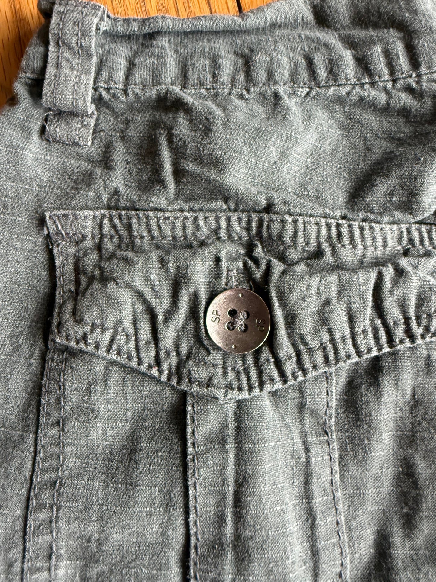 Vintage South Pole Dark Gray Streetwear Cargo Shorts- 28