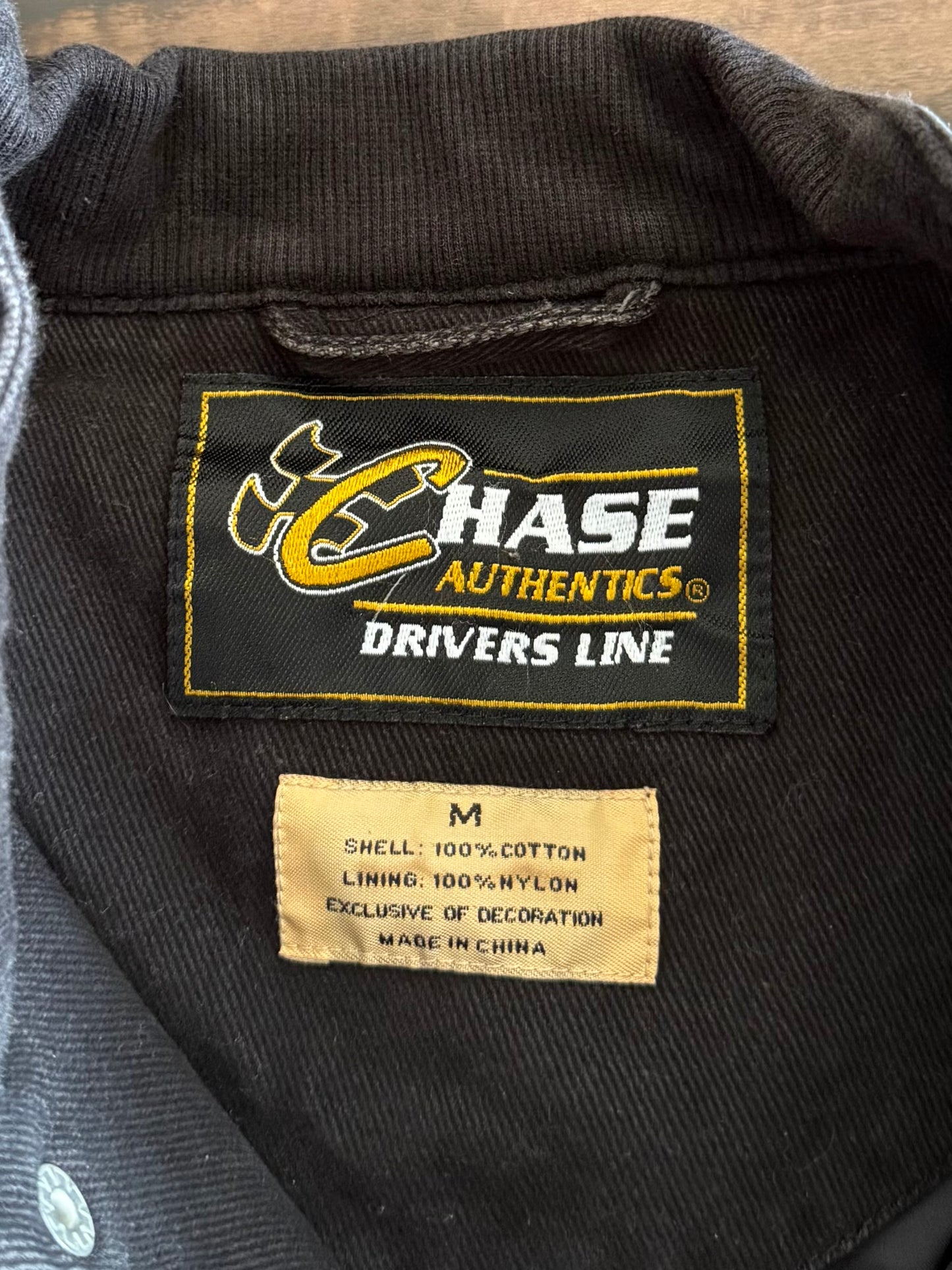 Vintage Chase Authentics Budweiser Dale Earnhardt Jr. Black Racing Jacket- M
