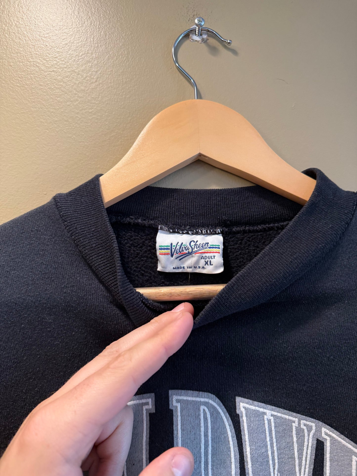 Vintage Baldwin Wallace College Black & Gray Crewneck Sweatshirt- XL