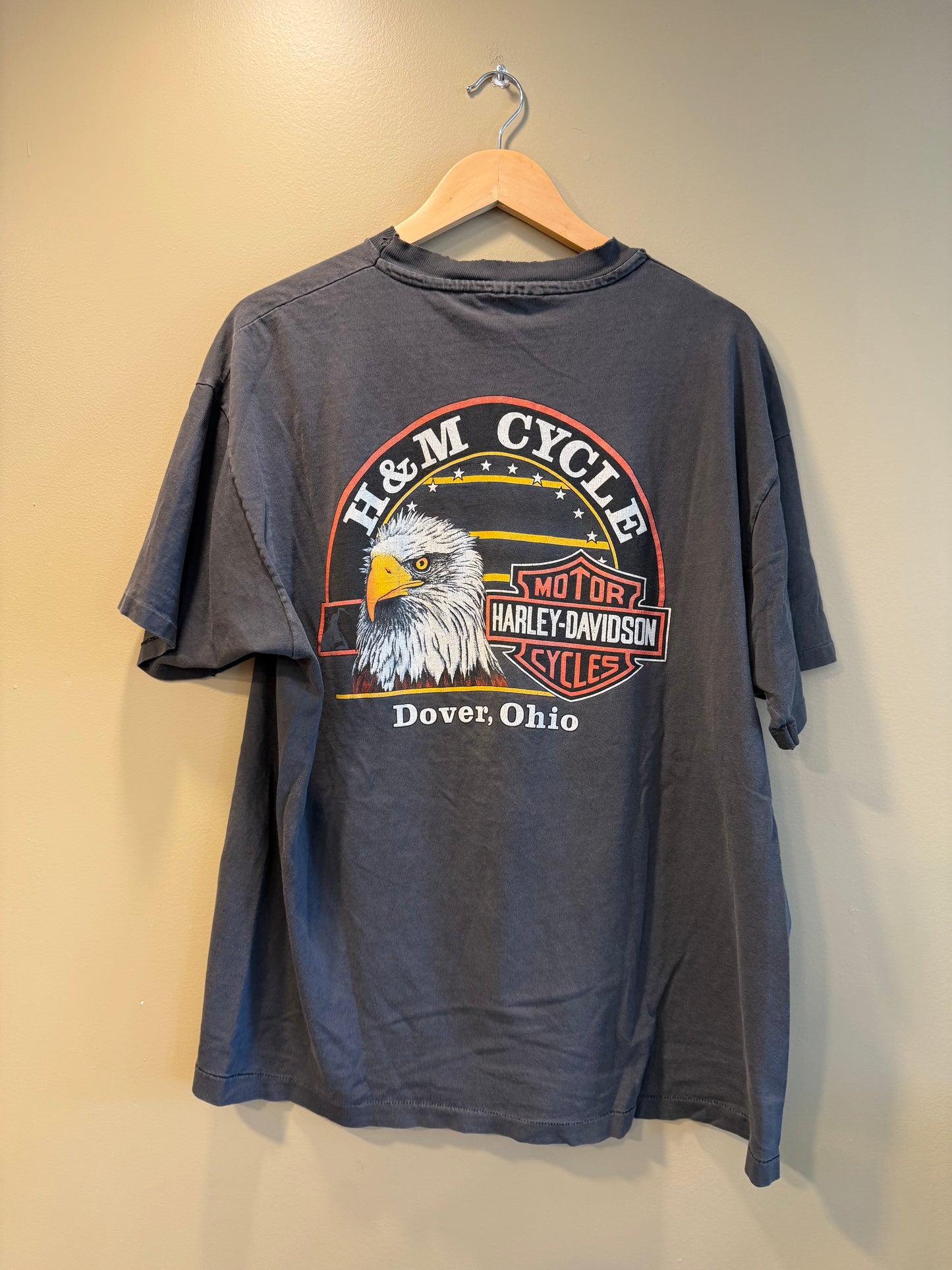 Vintage Harley Davidson Elk Lodge Nature Biker T-Shirt- XL