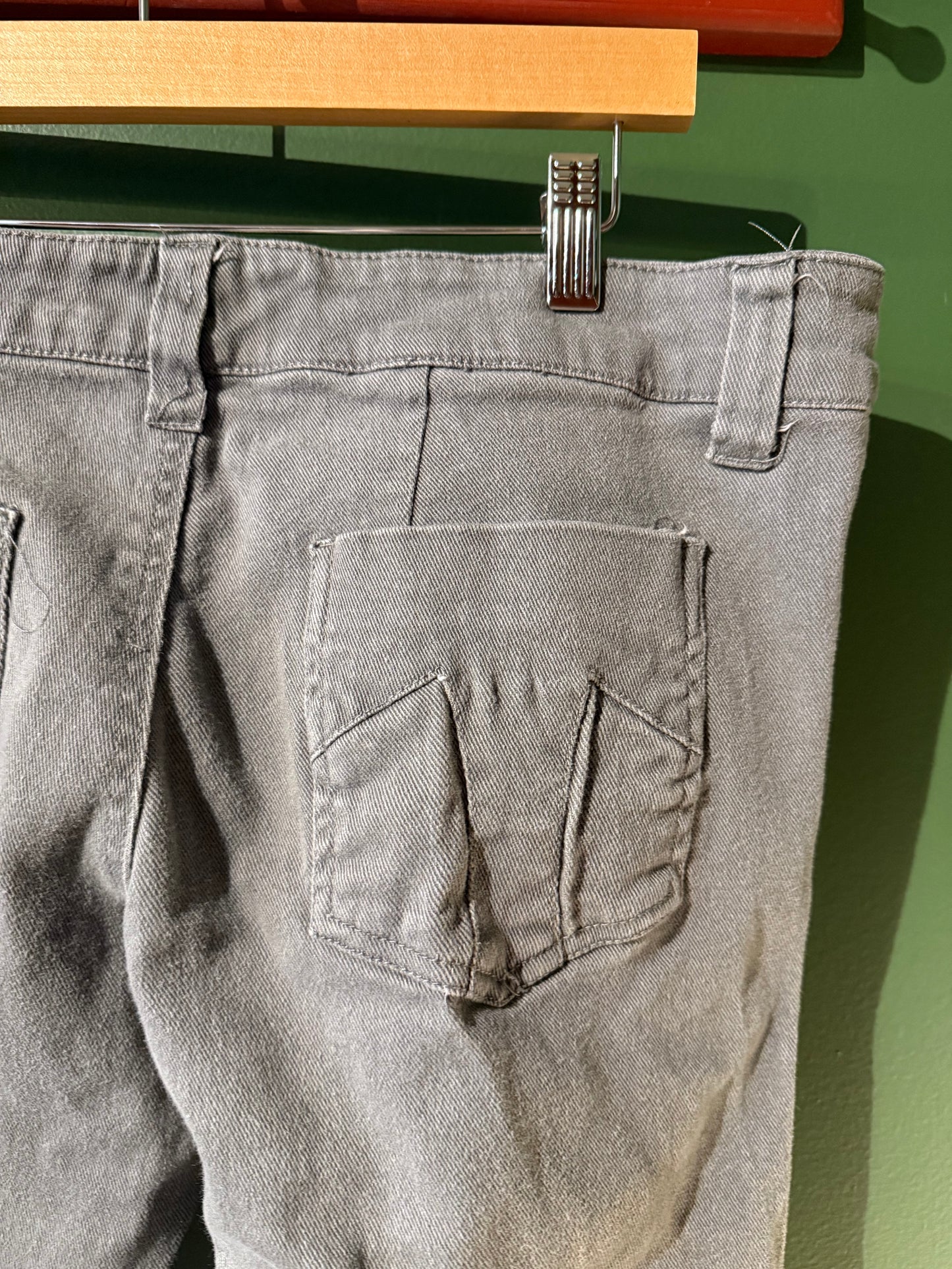 Vintage Tripp NYC Gray Skinny Button Fly Denim Jeans- 34x31